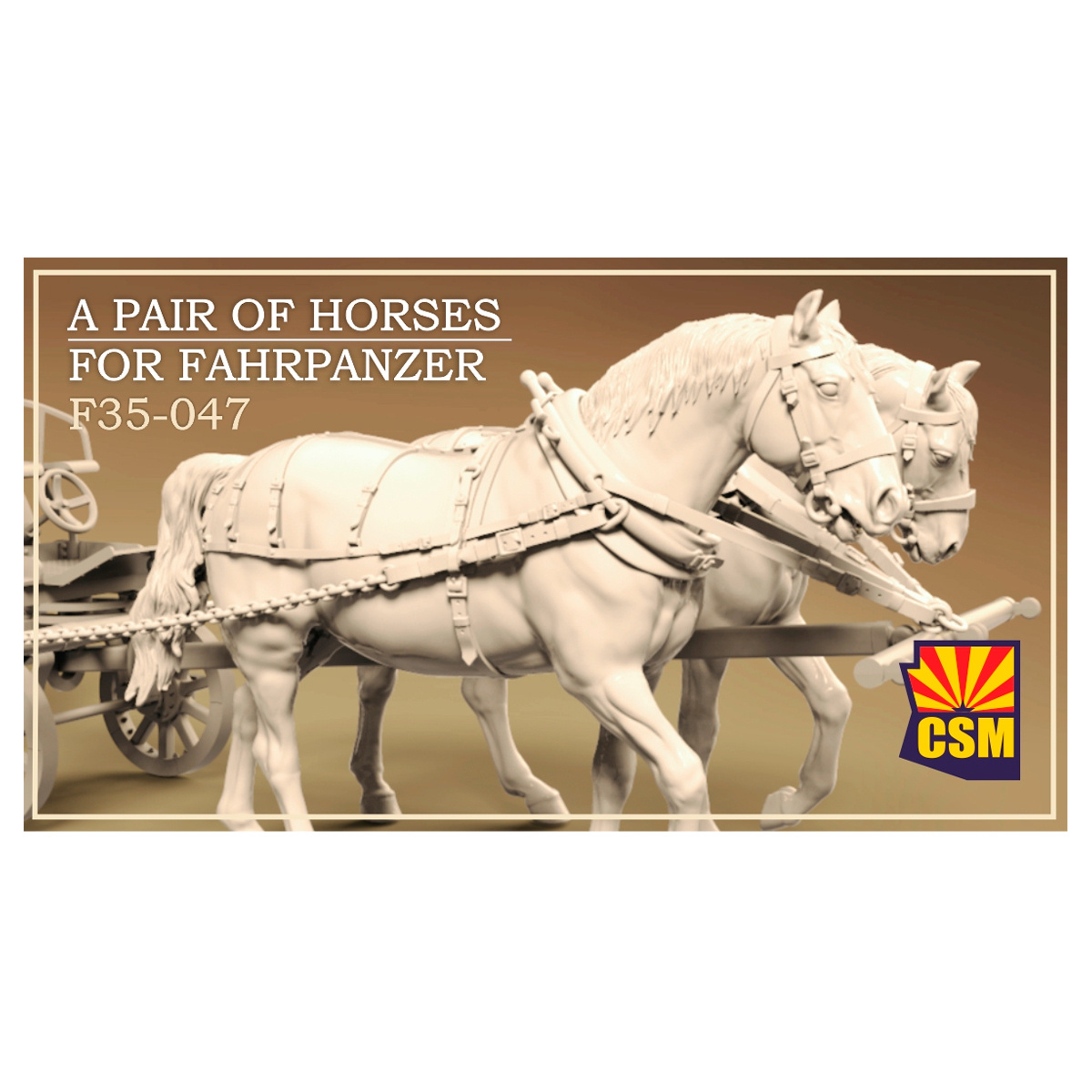 F35-047 Copper State Models 1/35 Пара лошадей для Fahrpanzer