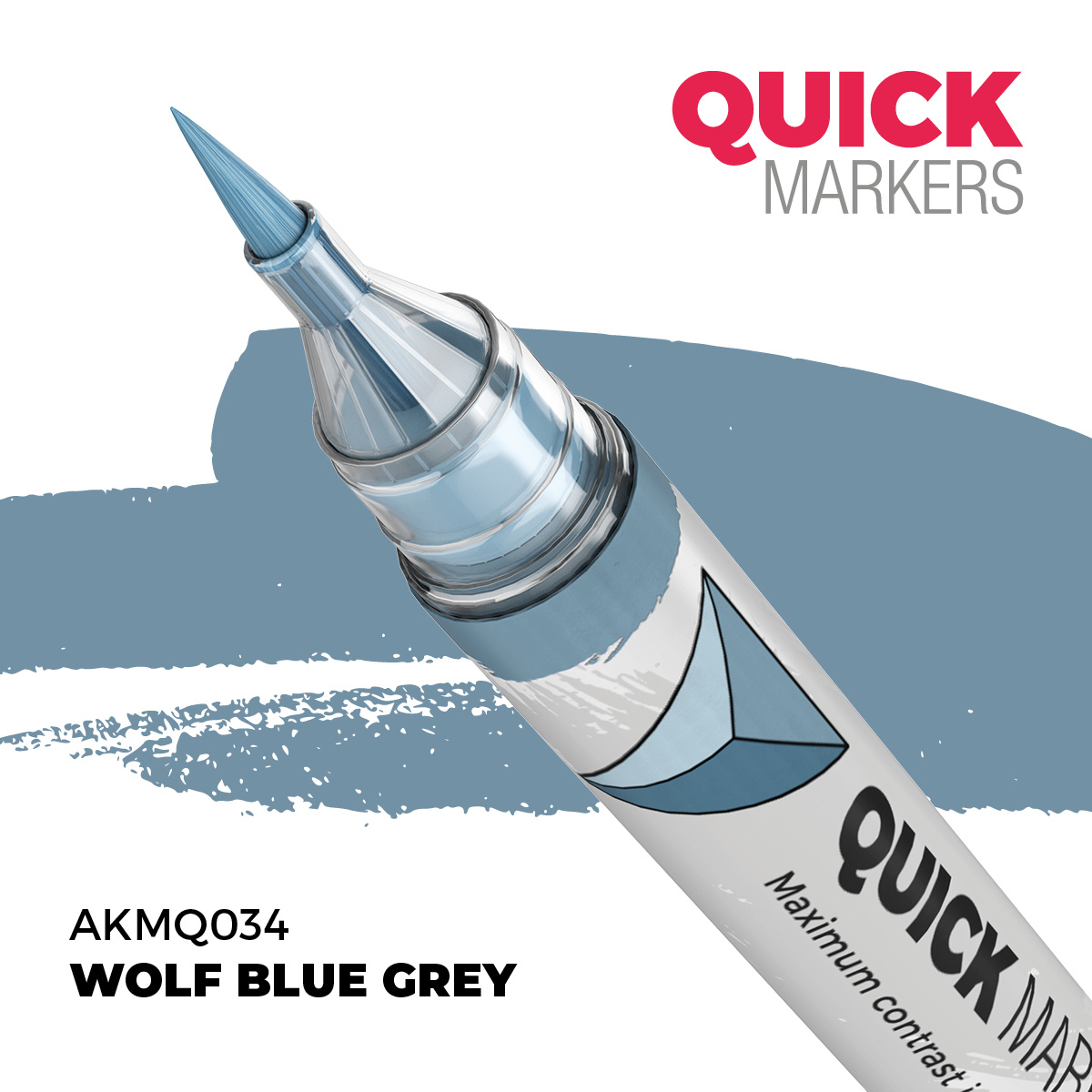 AKMQ034 AK Interactive Маркер QUICK MARKER - Сине-серый / Wolf Blue Grey