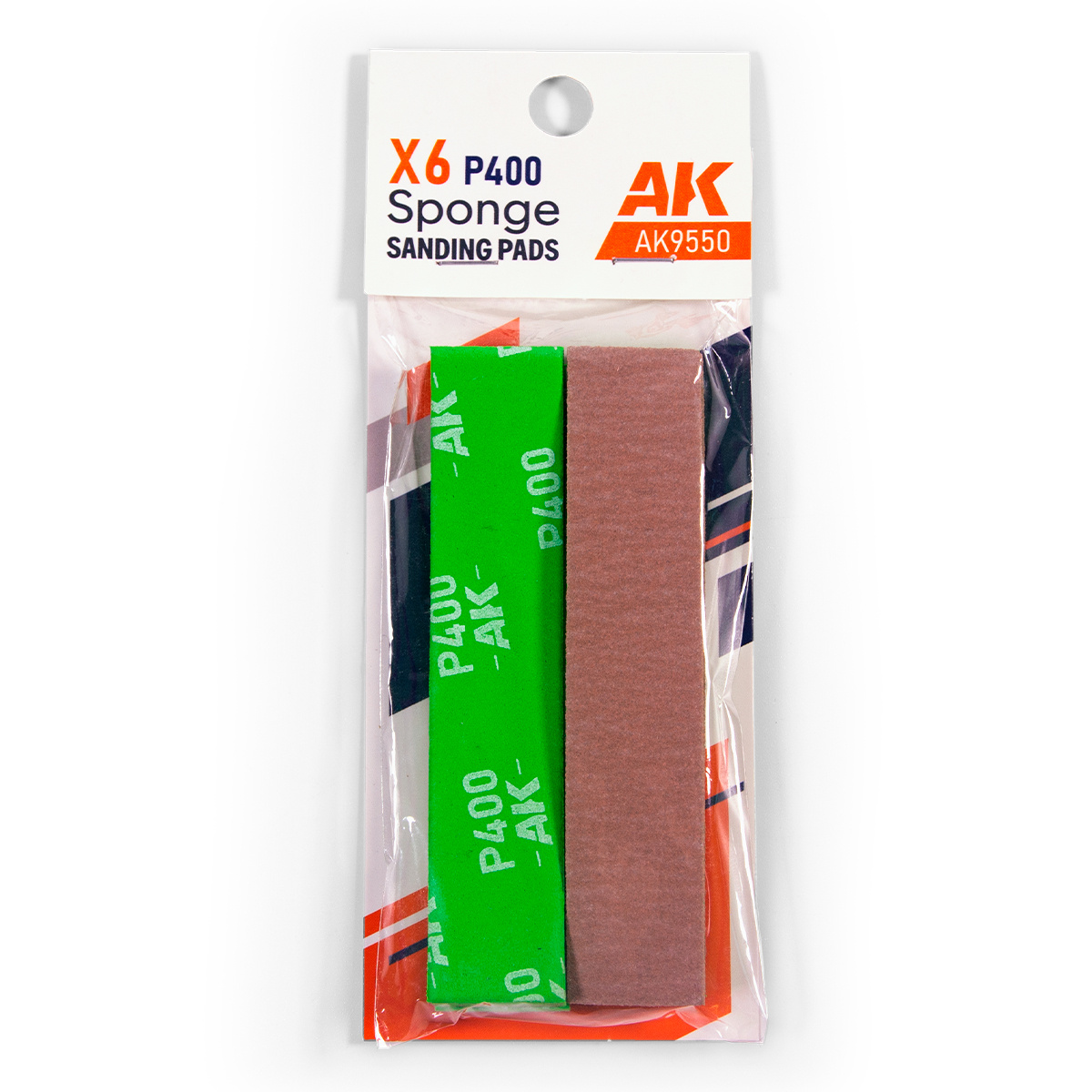 AK9550 AK Interactive Губка с зернистостью P400 (6 шт.) / Sponge P400 Grit (6 Units)