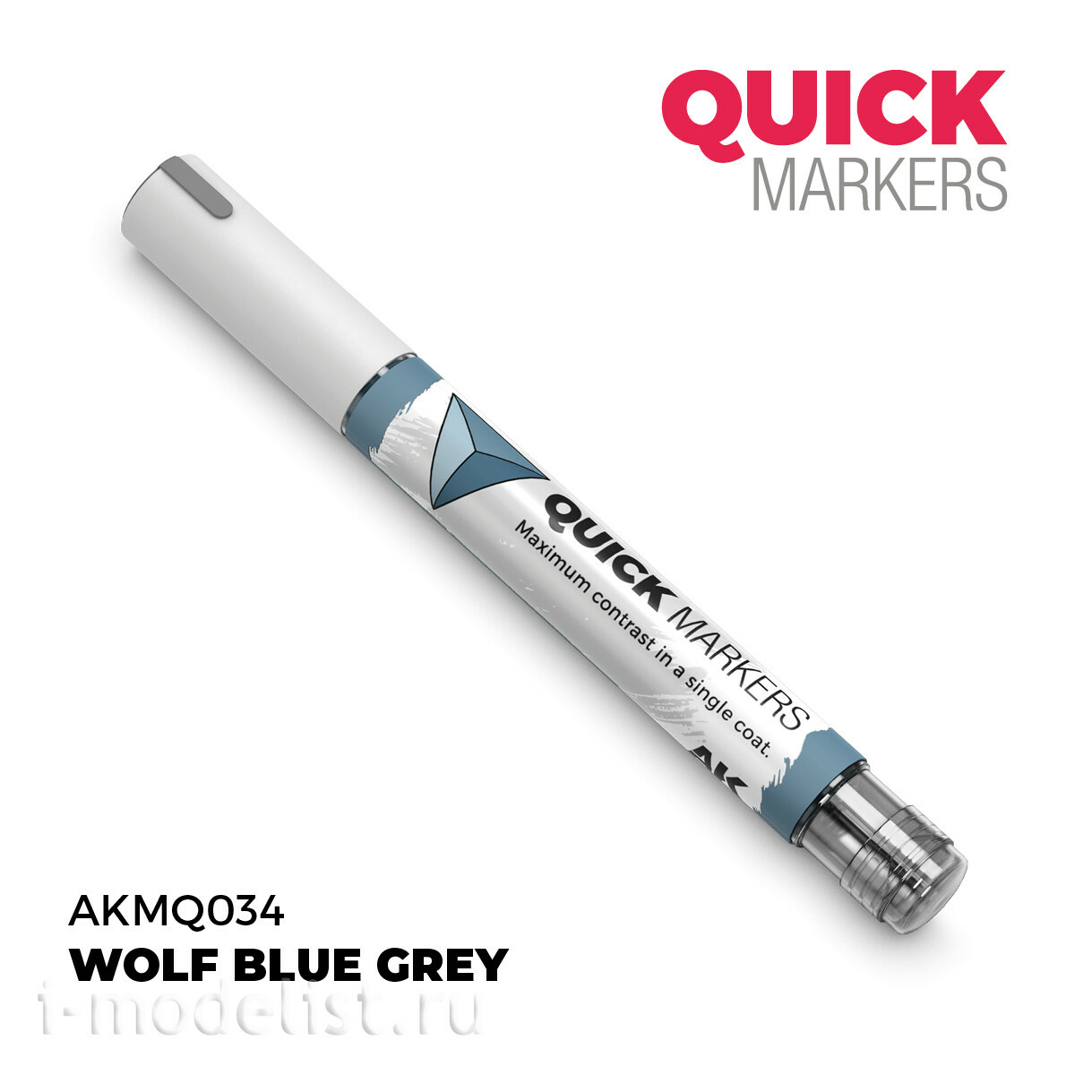 AKMQ034 AK Interactive Маркер QUICK MARKER - Сине-серый / Wolf Blue Grey