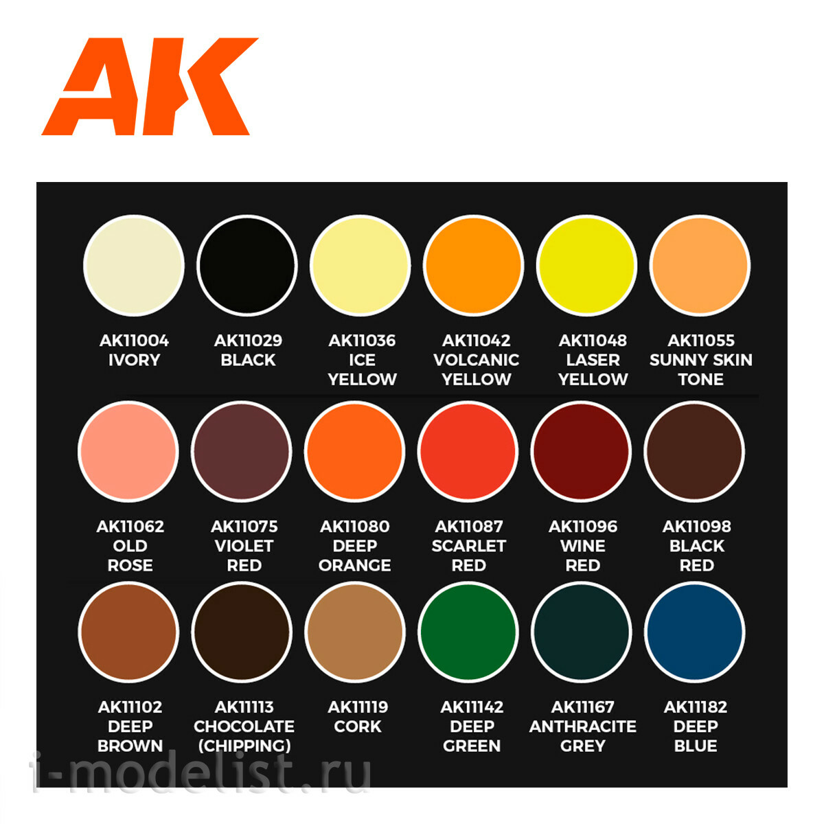 AK11757 AK Interactive Набор акриловых красок 
