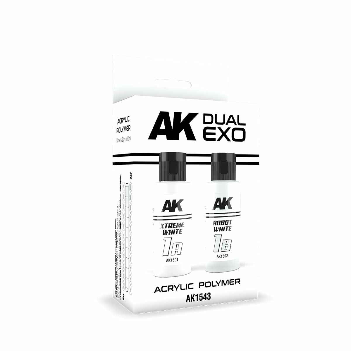AK1543 AK Interactive Набор красок Dual Exo - 1A экстремально белый & 1B роботический белый