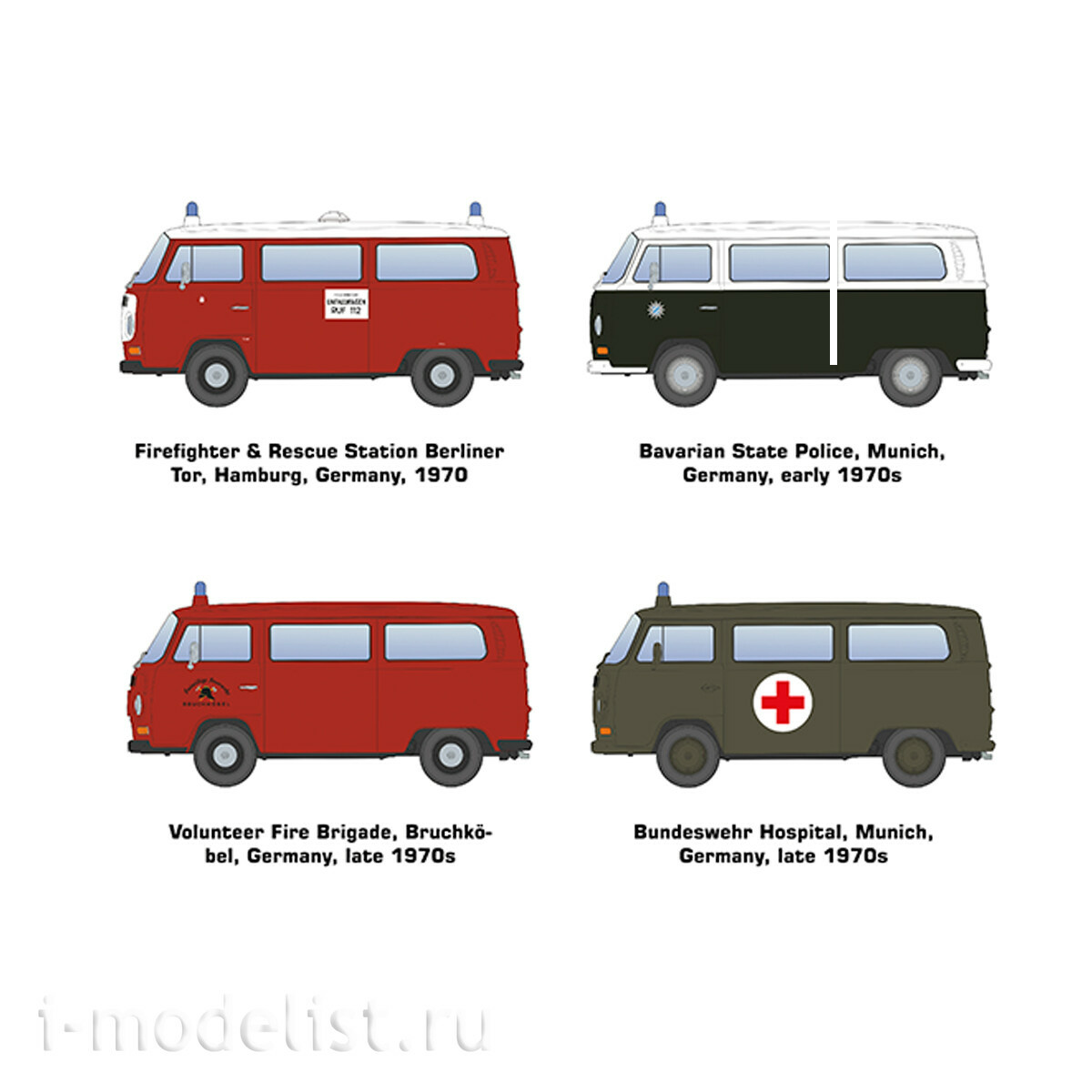 AK35023 AK Interactive 1/35 Фургон T2 1967 года общественное обслуживание