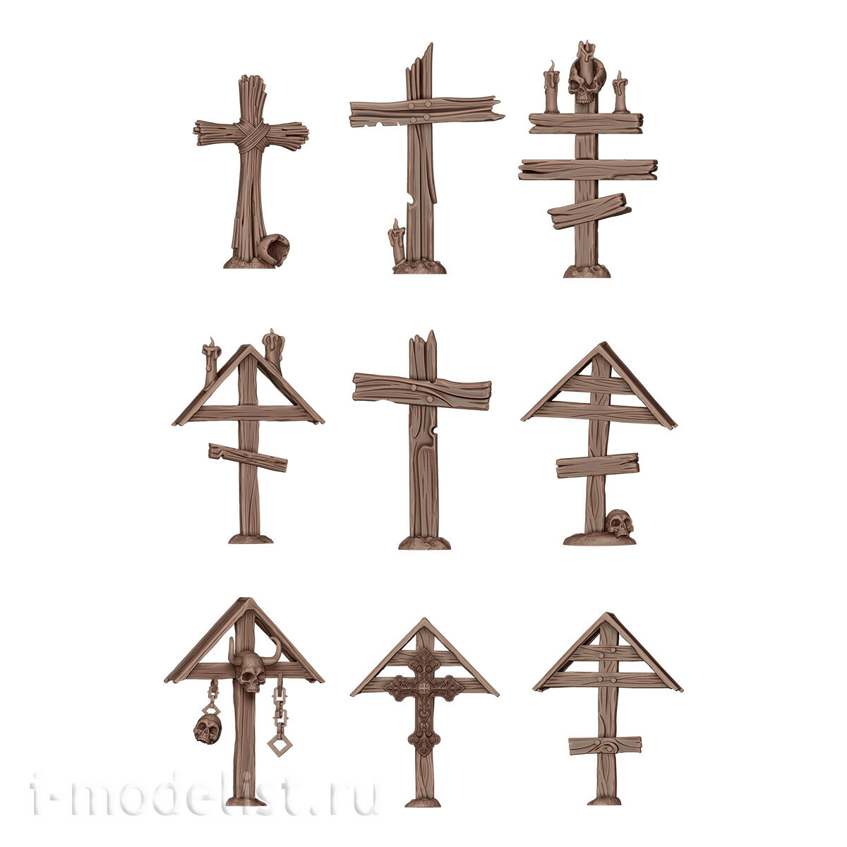 AKBIT0031 AK Interactive 3D-печать BASING Деревянные кресты / Wood Crosses