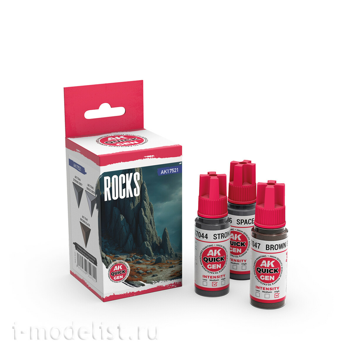 AK17521 AK Interactive Набор красок QUICK GEN - Камни / ROCKS