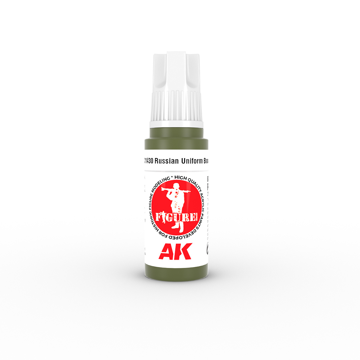 AK11430 AK Interactive Краска акриловая RUSSIAN UNIFORM BASE – FIGURES (русская униформа базовый) 17 мл