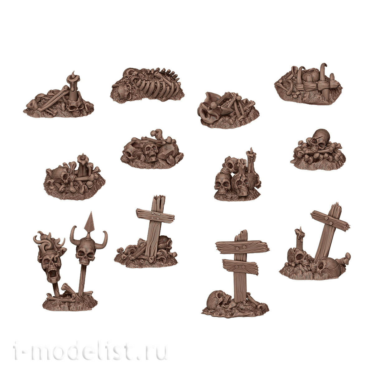 AKBIT0014 AK Interactive 3D-печать BASING BITS Останки костей / Bones Remains