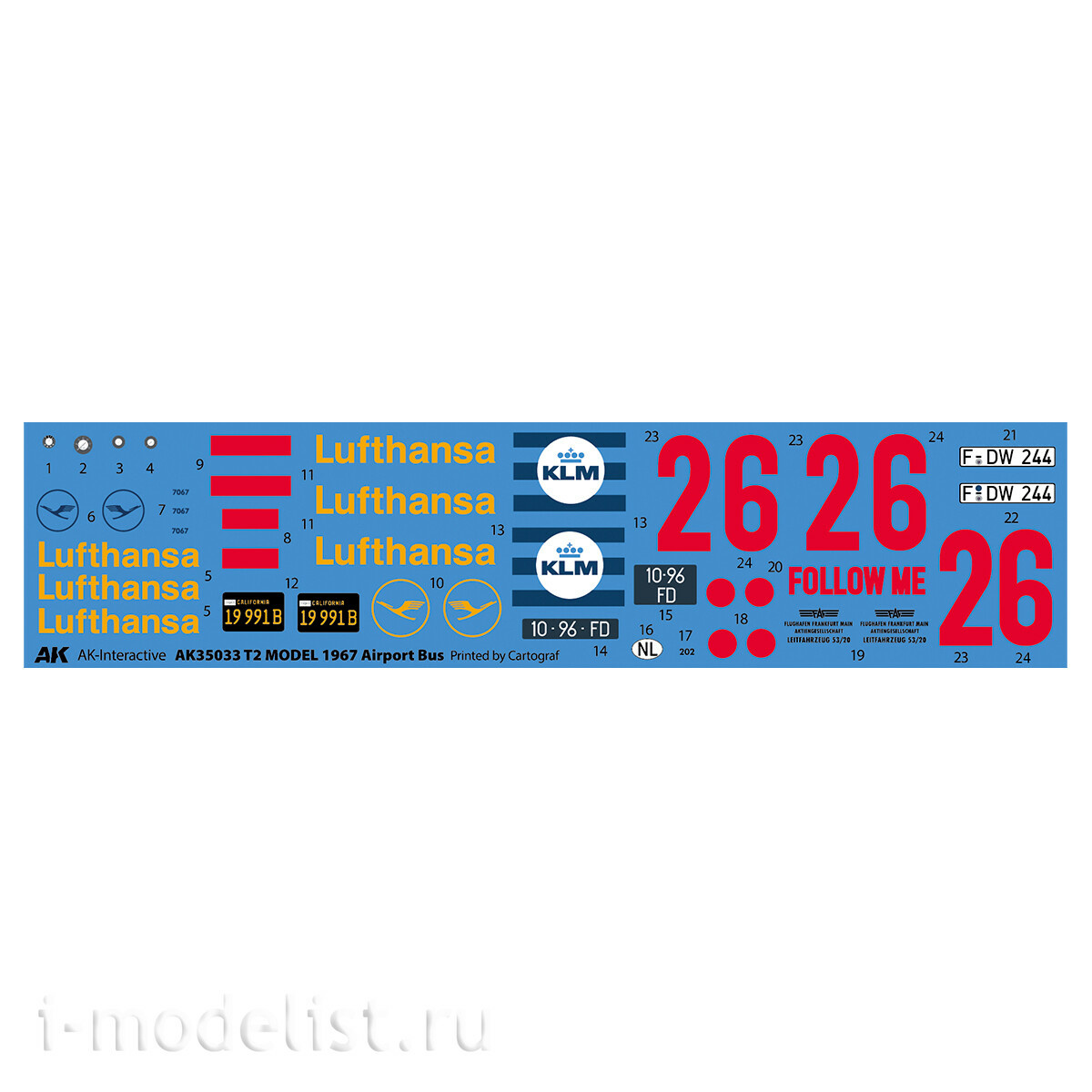 AK35033 AK Interactive 1/35 Автобус для аэропорта T2 1967 года / T2 Model 1967 Airport Bus