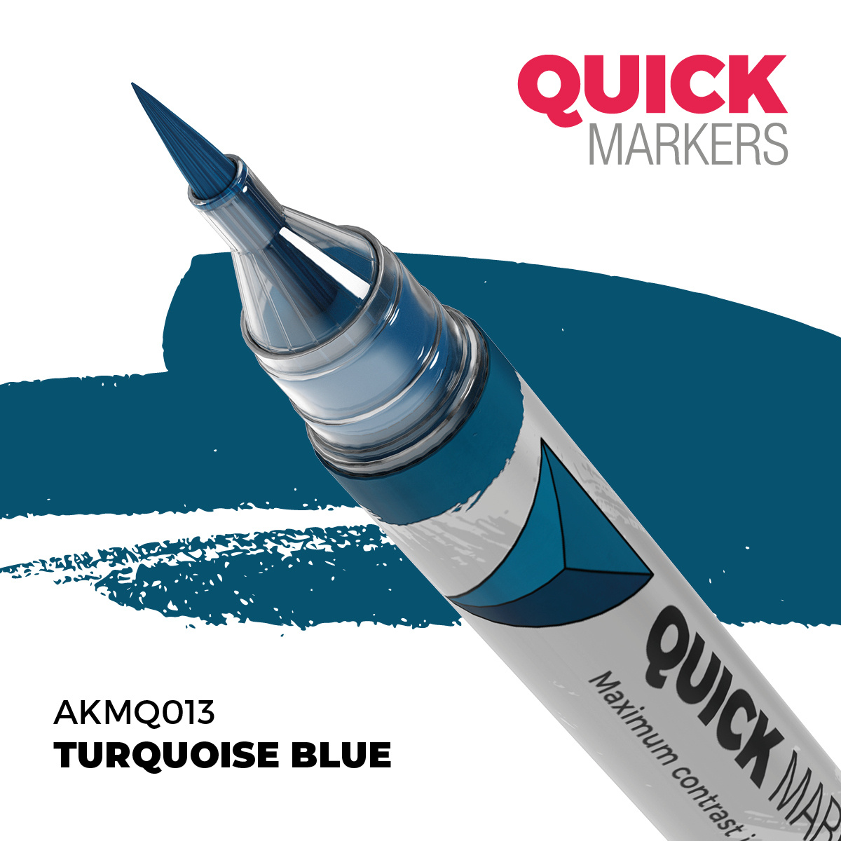 AKMQ013 AK Interactive Маркер QUICK MARKER - Бирюзово-голубой / Turquoise Blue