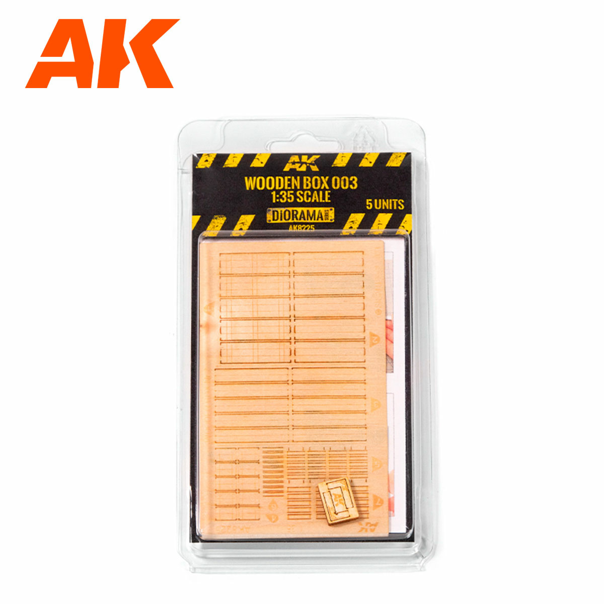 AK8225 AK Interactive 1/35 Деревянные коробки №003 лазерной резки, 5 шт.