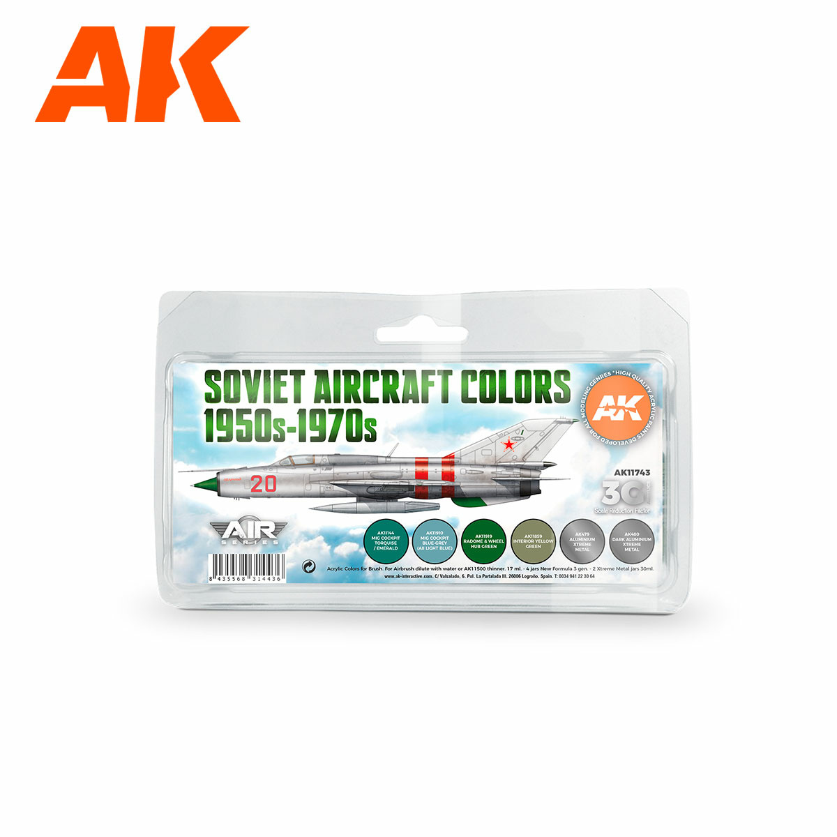 AK11743 AK Interactive Набор акриловых красок 