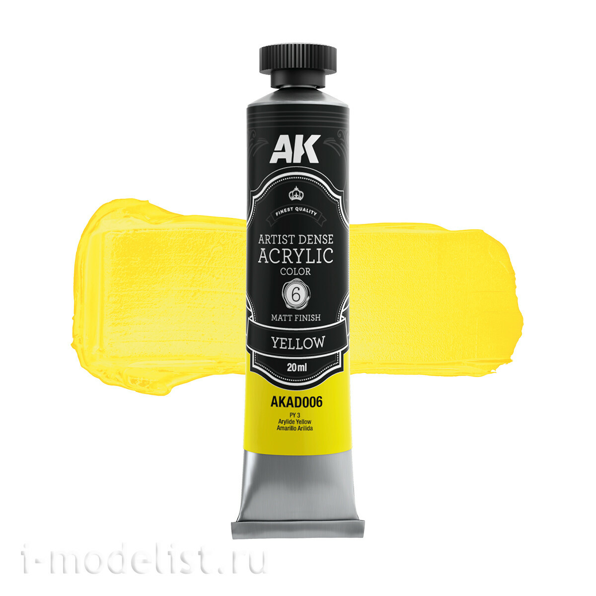 AKAD106 AK Interactive Набор красок жёлтых цветов – художественный плотный акрил / Yellow Color Set – Artistic Dense Acrylic Color