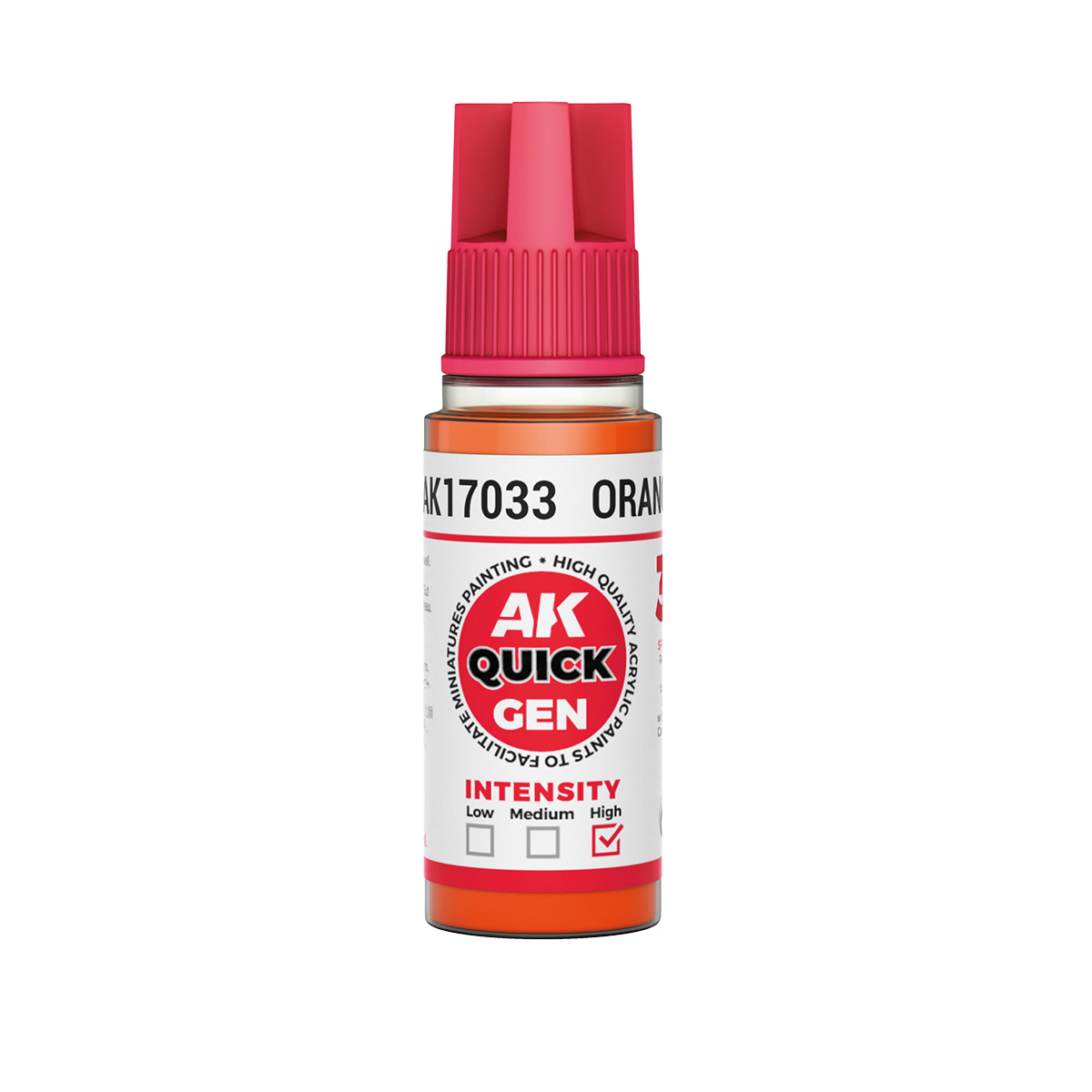 AK17033 AK Interactive Краска акриловая QUICK GEN - Оранжевый / ORANGE