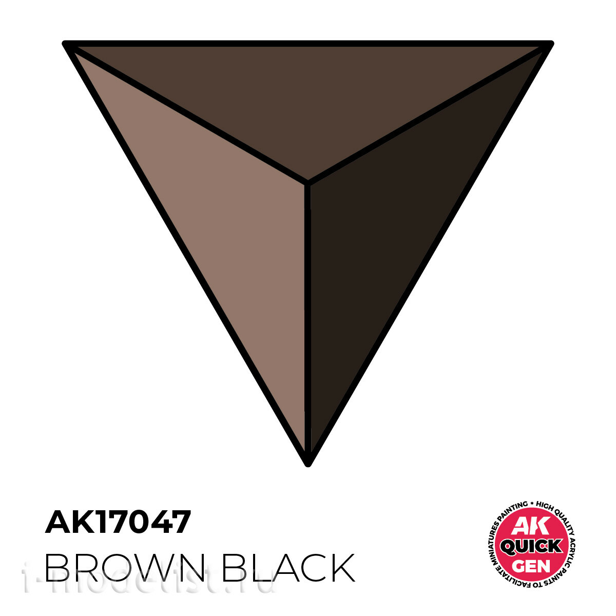 AK17047 AK Interactive Краска акриловая QUICK GEN - Коричнево-чёрный / BROWN BLACK