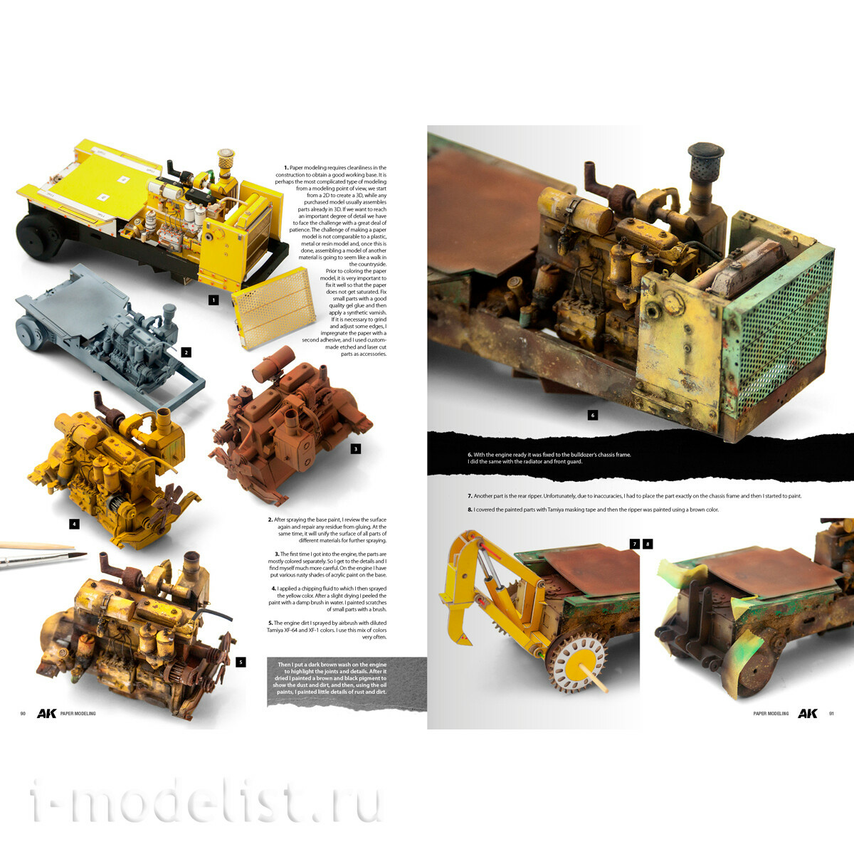 AK130024 AK Interactive Книга Техника моделирования из бумаги – Михал Трай / PAPER MODELING TECHNIQUES – MICHAL TRAJ