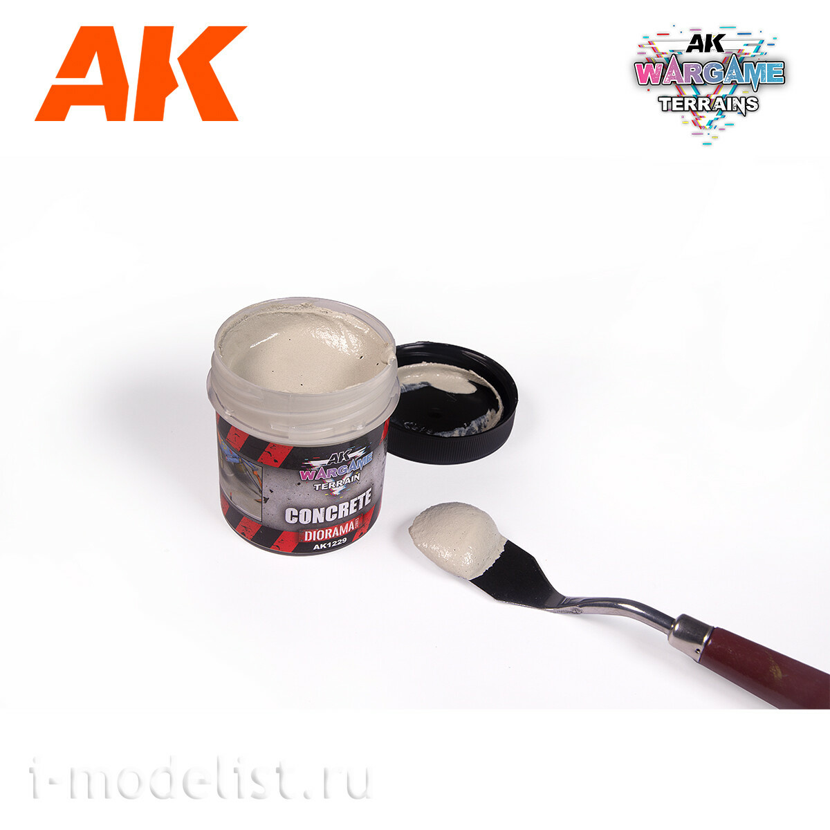AK1229 AK Interactive Текстура WARGAME TERRAINS для имитации бетона (100 мл)