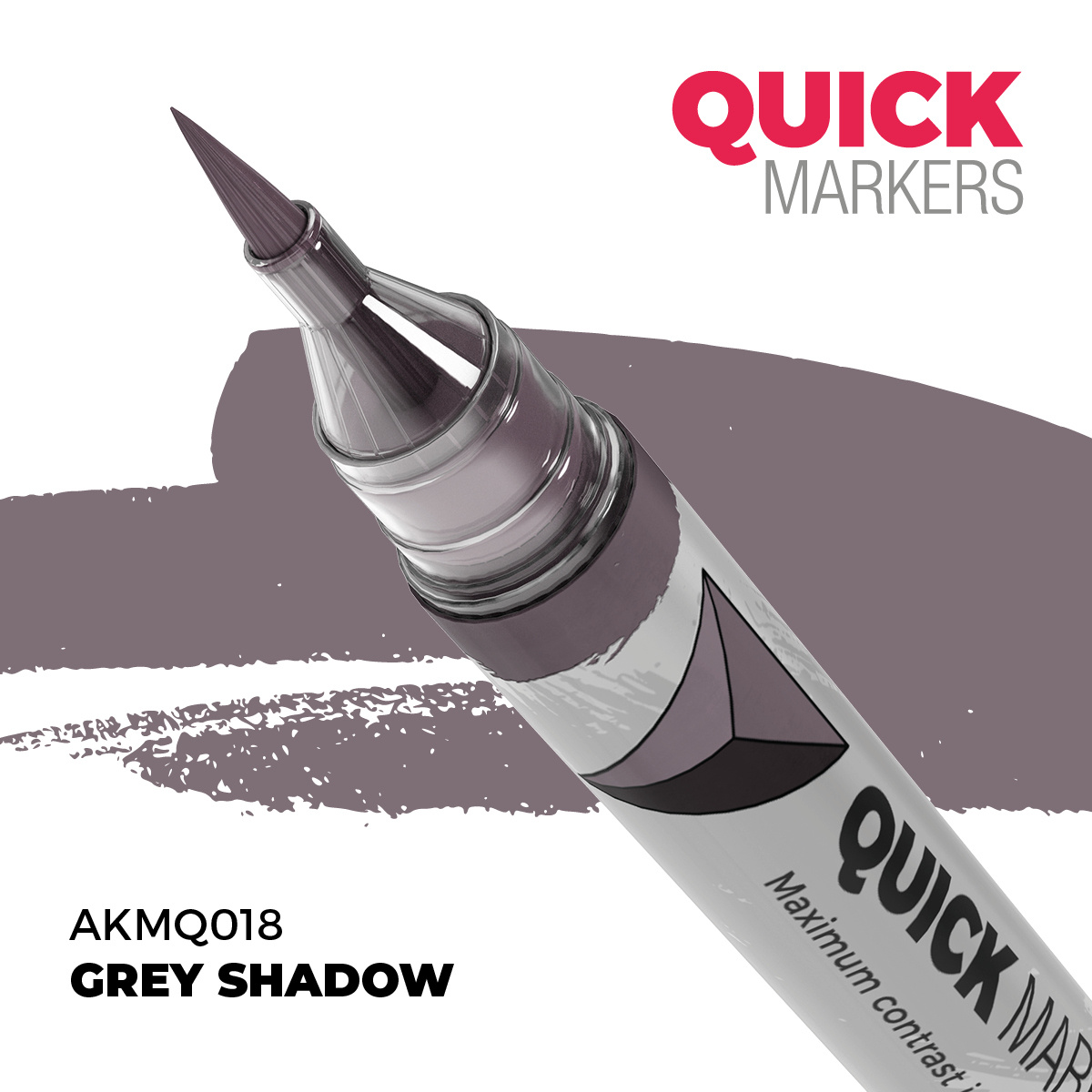 AKMQ018 AK Interactive Маркер QUICK MARKER - Серая тень / Grey Shadow