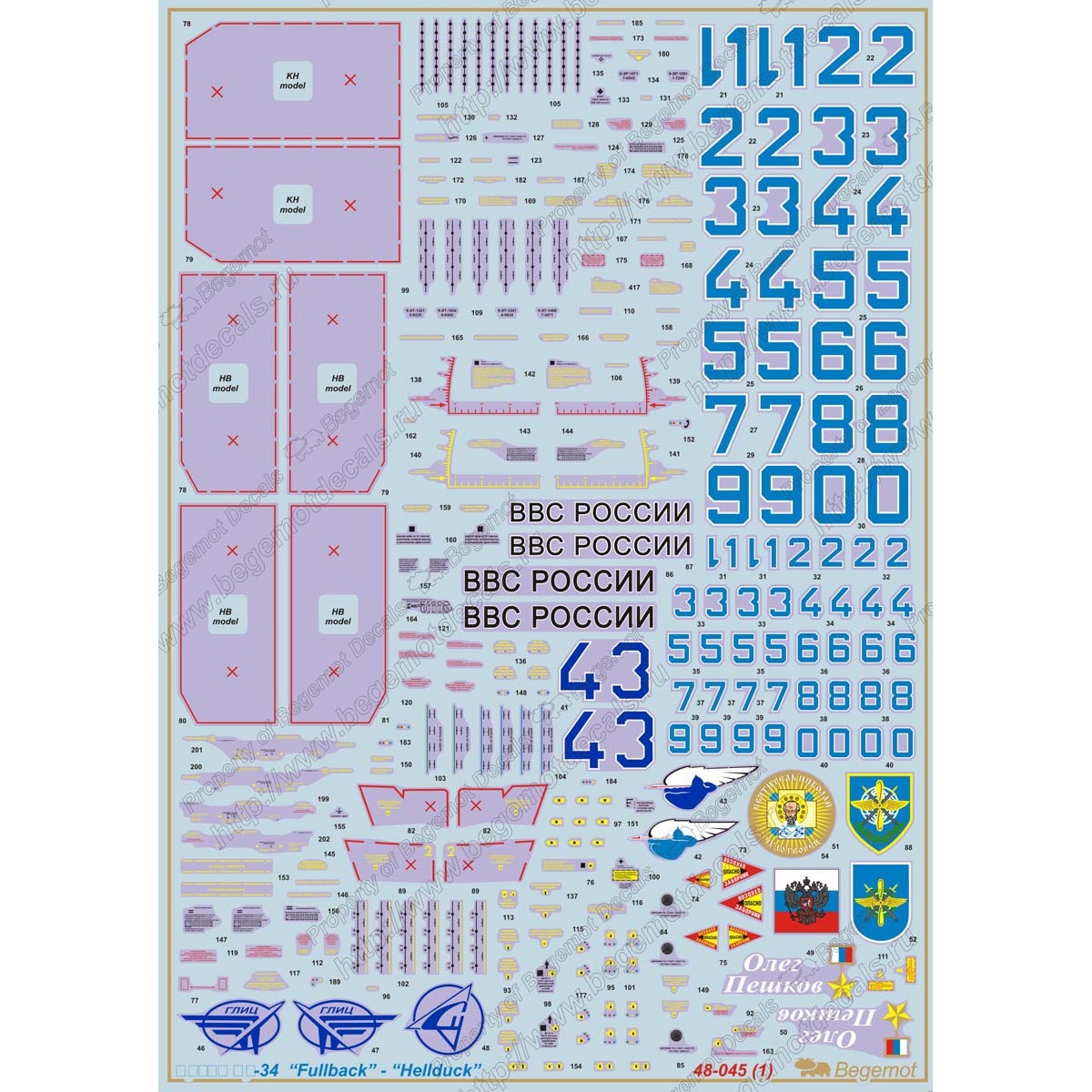 48045 Begemot 1/48 Декаль на С-34