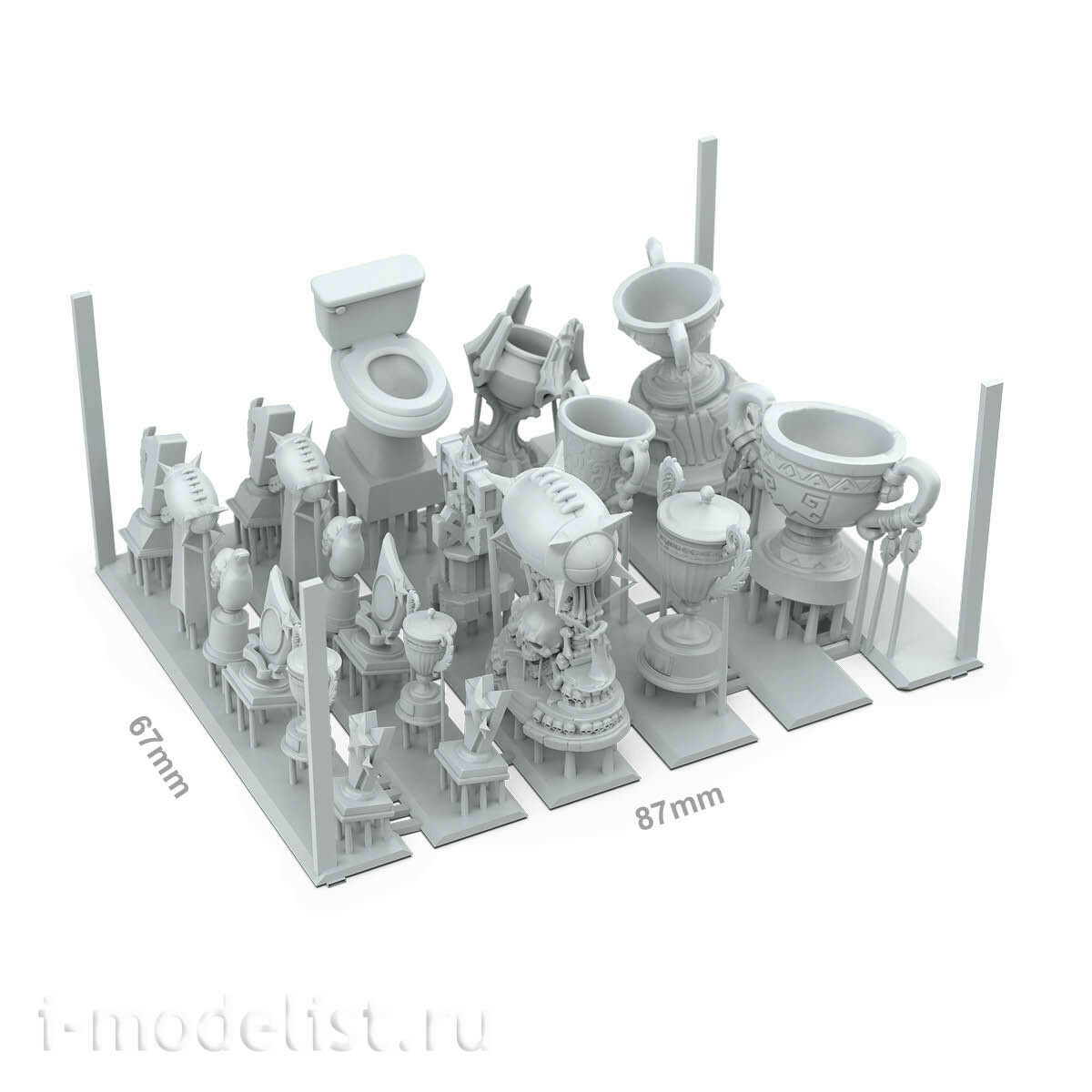 AKBIT0037 AK Interactive 3D-печать BASING BITS Фантастические футбольные трофеи / Fantasy Football Trophies