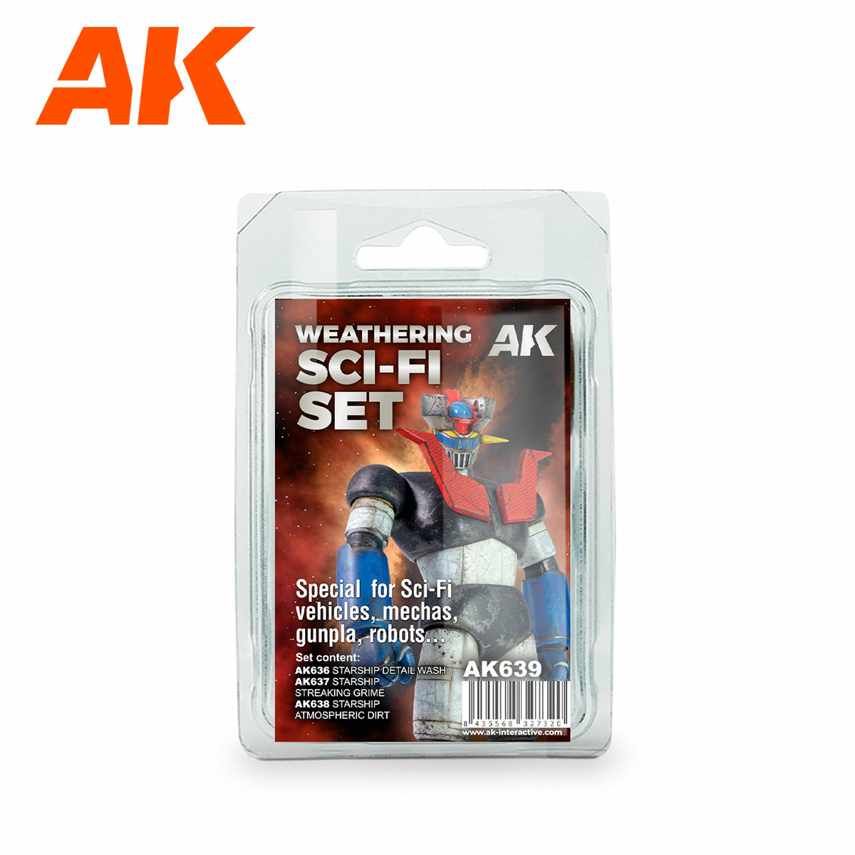 AK639 AK Interactive Научно-фантастический набор для везеринга / Weathering Sci Fi Set