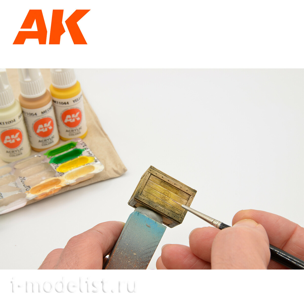 AK8230 AK Interactive 1/35 Деревянные коробки биологической опасности № 004 лазерной резки, 3 шт.