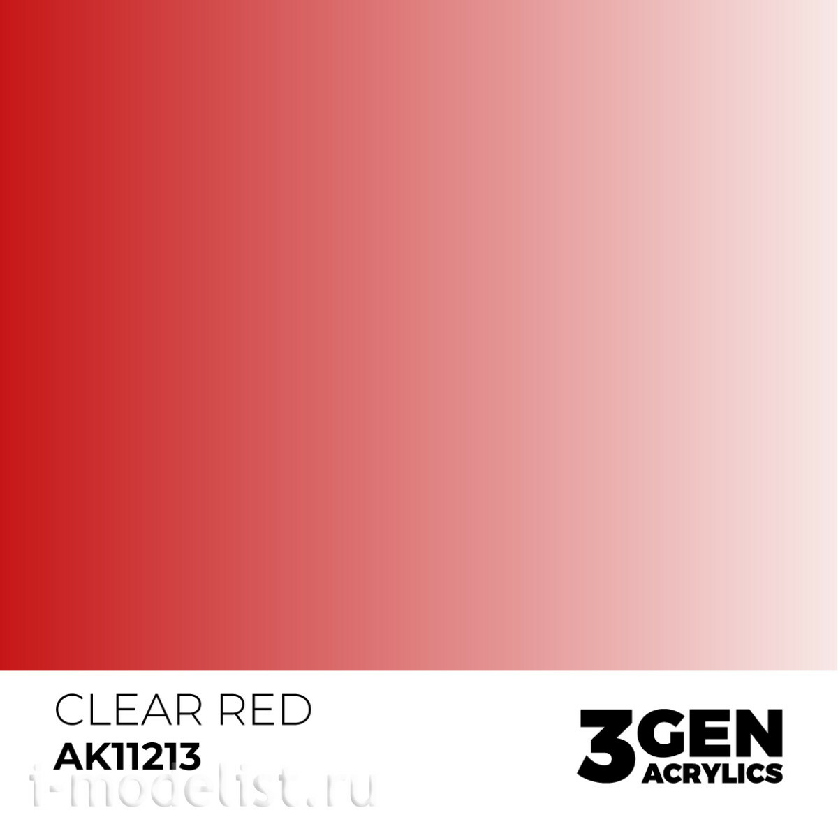 AK11213 AK Interactive Краска акриловая 3GEN Прозрачный красный / CLEAR RED – STANDARD