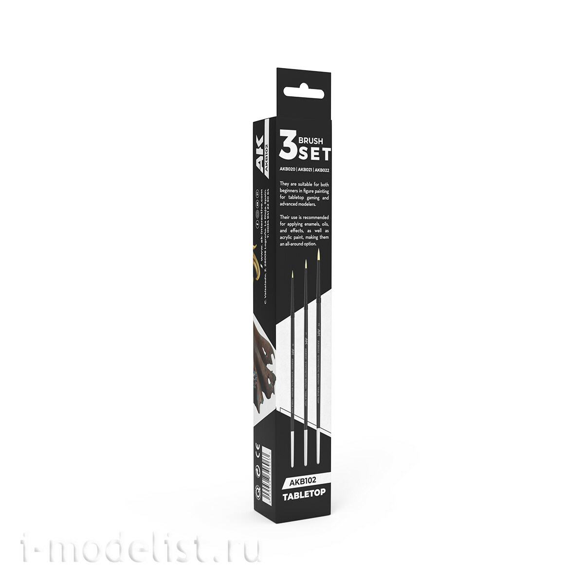 AKB102 AK Interactive Набор синтетический кистей Tabletop / TABLETOP SYNTETHIC BRUSHES SET