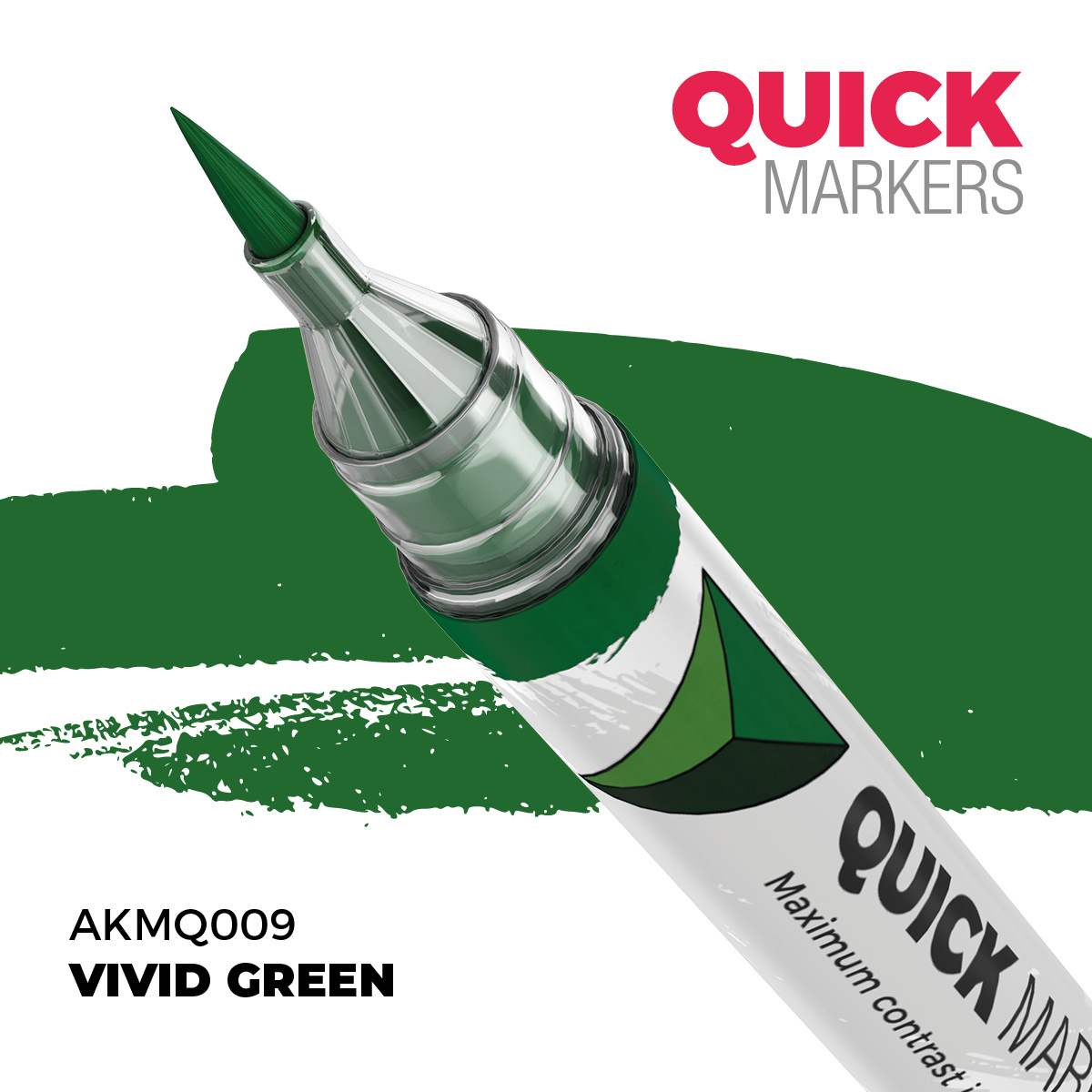 AKMQ009 AK Interactive Маркер QUICK MARKER - Ярко-зелёный / Vivid Green