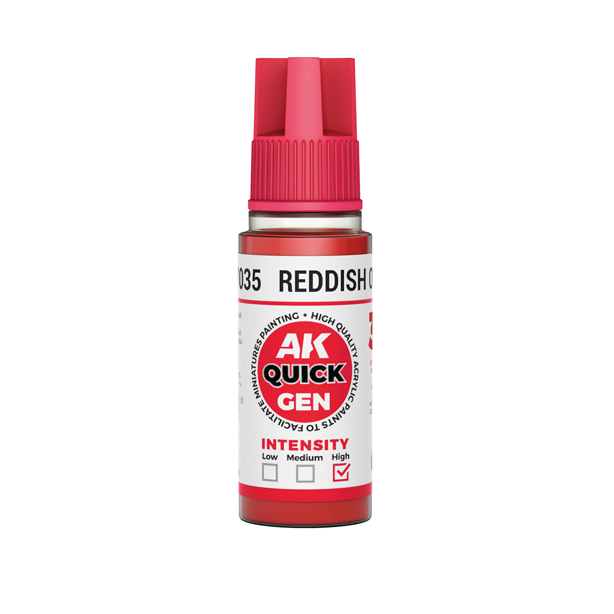 AK17035 AK Interactive Краска акриловая QUICK GEN - Красновато-оранжевый / REDDISH ORANGE