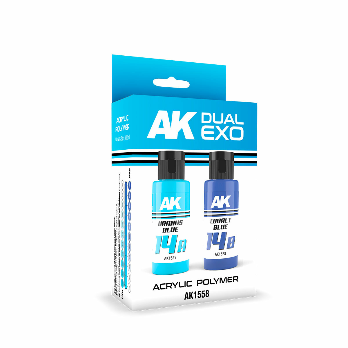 AK1558 AK Interactive Набор красок Dual Exo - 14A урановый голубой & 14B кобальтово-синий