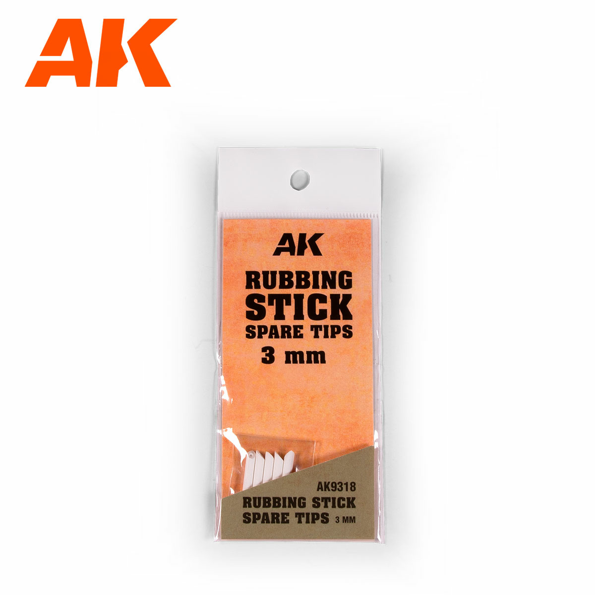 AK9318 AK Interactive Запасные наконечники для втирающей палочки диаметром 3 мм / 3mm Rubbing Stick Spare Tips