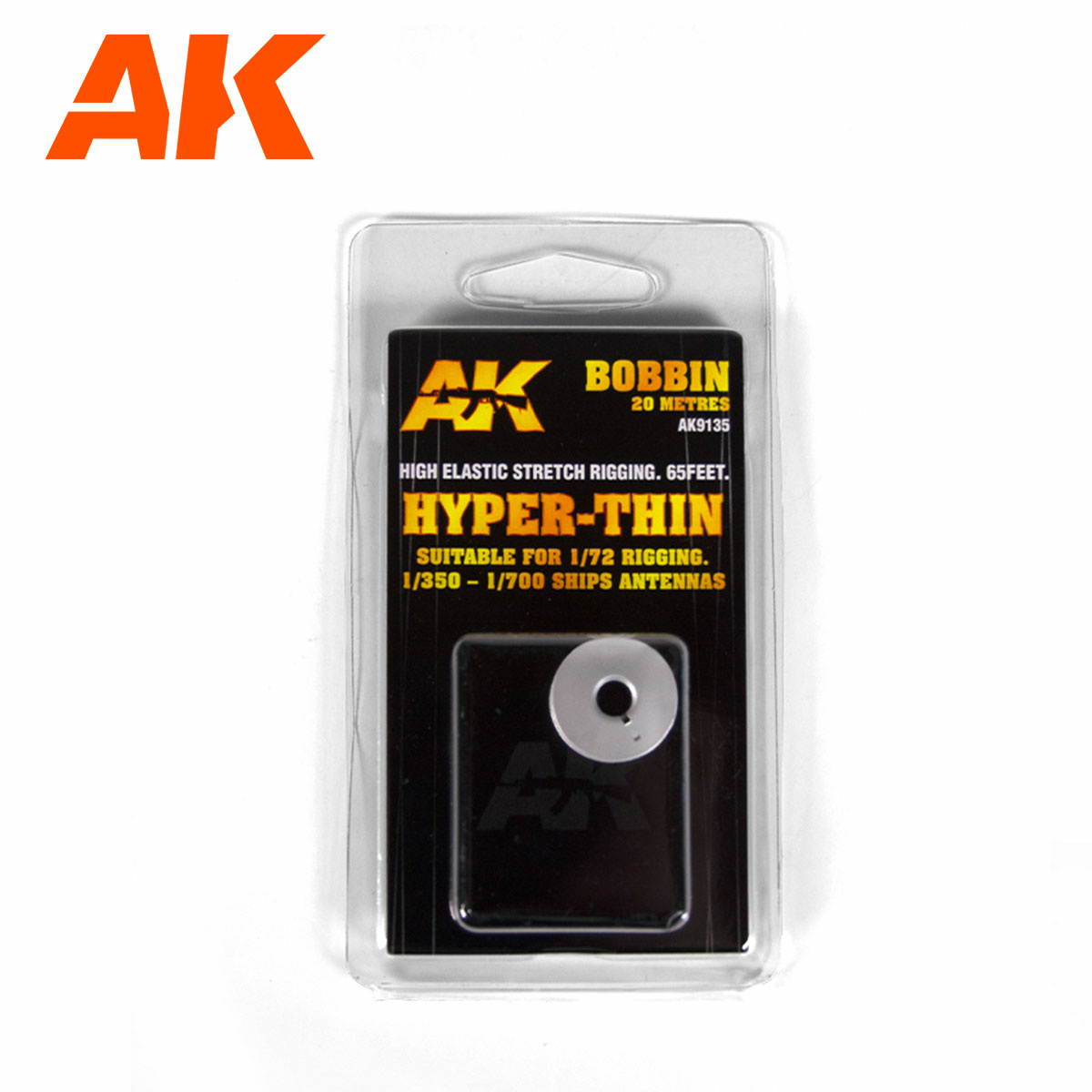 AK9135 AK Interactive Cверхтонкая эластичная такелажная катушка (подходит для масштабов 1:72, 1:350, 1:700)