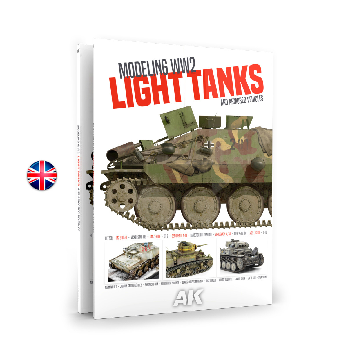 AK130020 AK Interactive Моделирование легких танков и бронетехники Второй мировой войны / Modeling WW2 Lght Tanks and Armored Vehicles