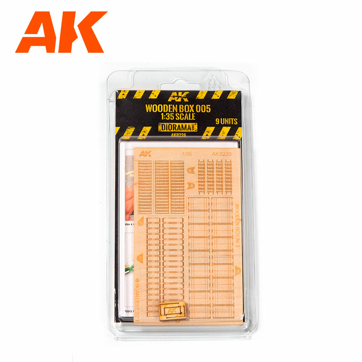 AK8226 AK Interactive 1/35 Деревянные коробки №005 лазерной резки, 9 шт.