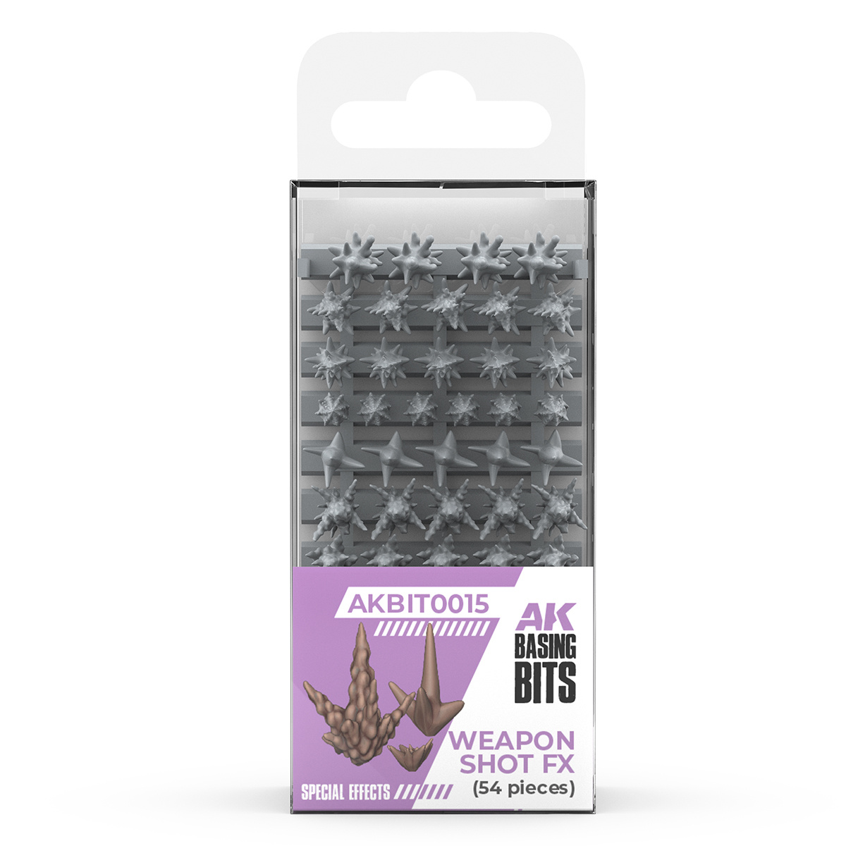 AKBIT0015 AK Interactive 3D-печать BASING BITS Эффект выстрела из оружия / Weapon Shot FX