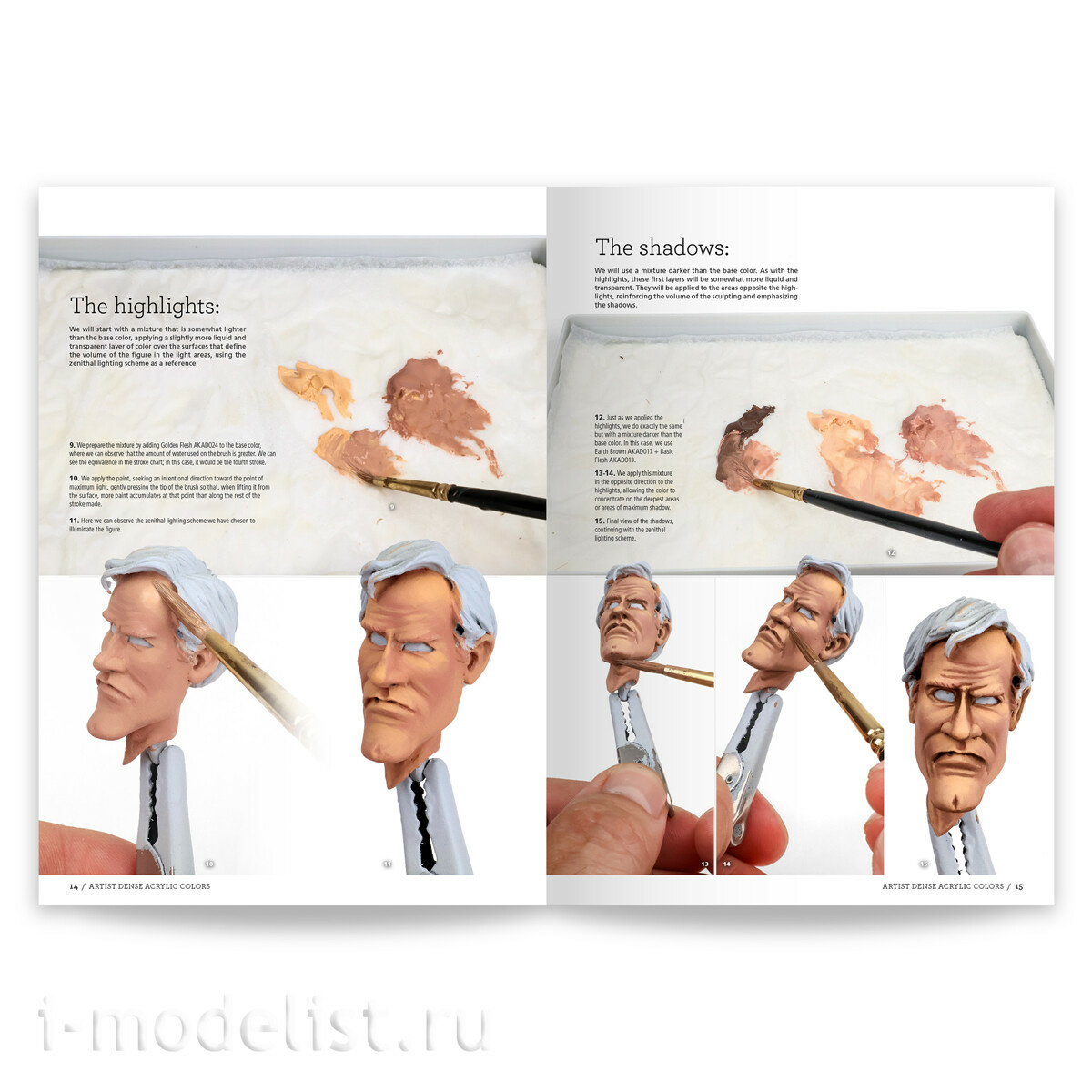 AK130040 AK Interactive Книга Практическое руководство по использованию густых художественных акриловых красок / Artist Dense Acrylic Color – Practical User Guide By Julio Cabos