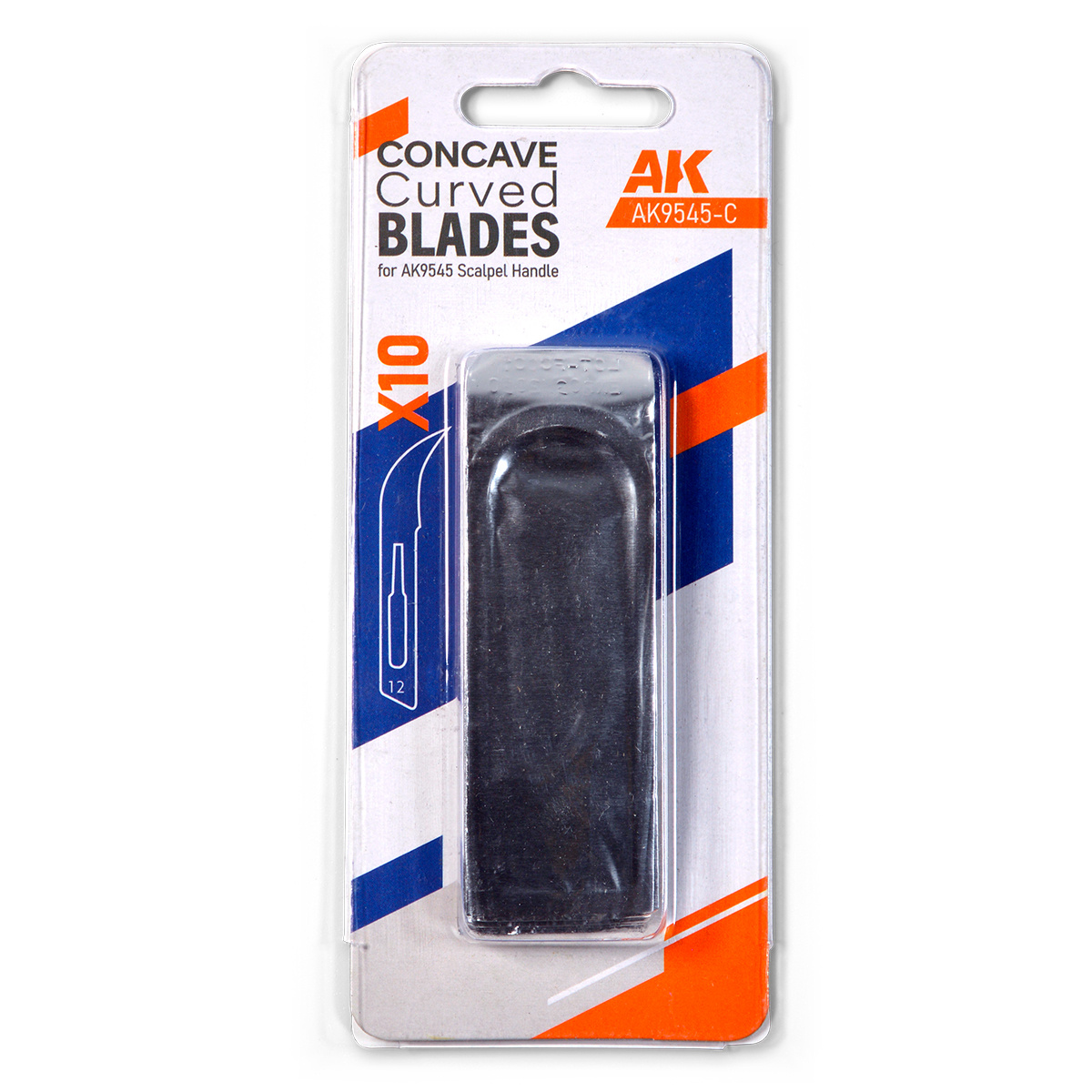 AK9545-C AK Interactive Вогнутые лезвия для AK9545 (10 шт.) / Concave Curved Blades For AK9545 (10 Units)