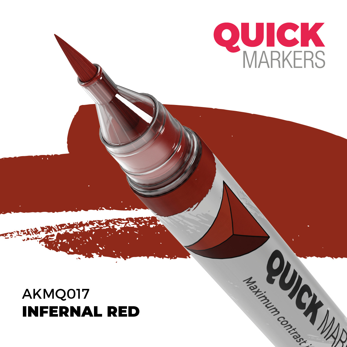 AKMQ017 AK Interactive Маркер QUICK MARKER - Адский красный / Infernal Red