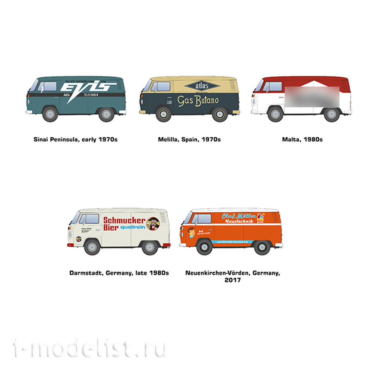 AK35025 AK Interactive 1/35 Коммерческий фургон T2 1972 года