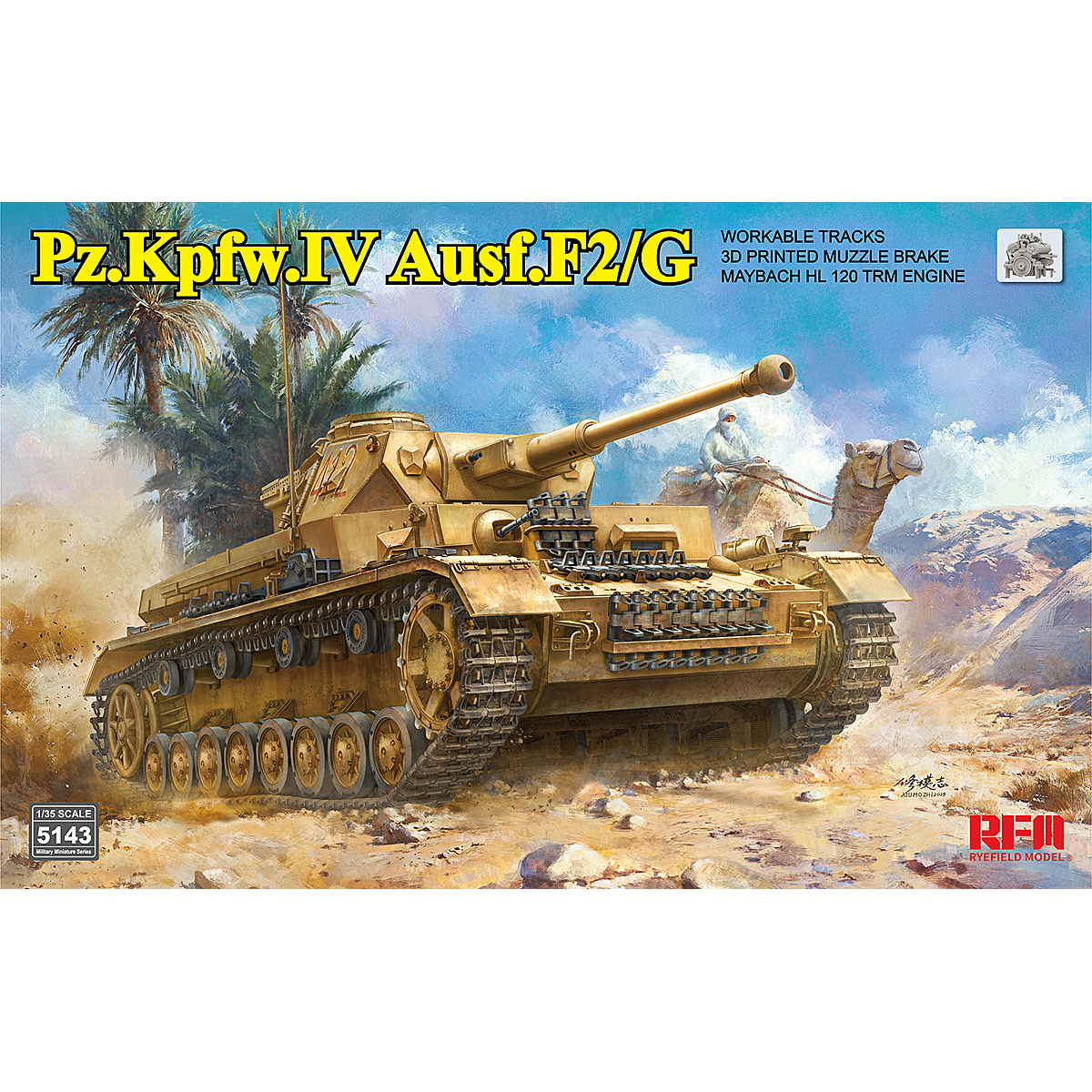 RM-5143 Rye Field Model 1/35 Немецкий танк Sd.Kfz.161/1 Panzerkampfwagen IV Ausf. F2/G