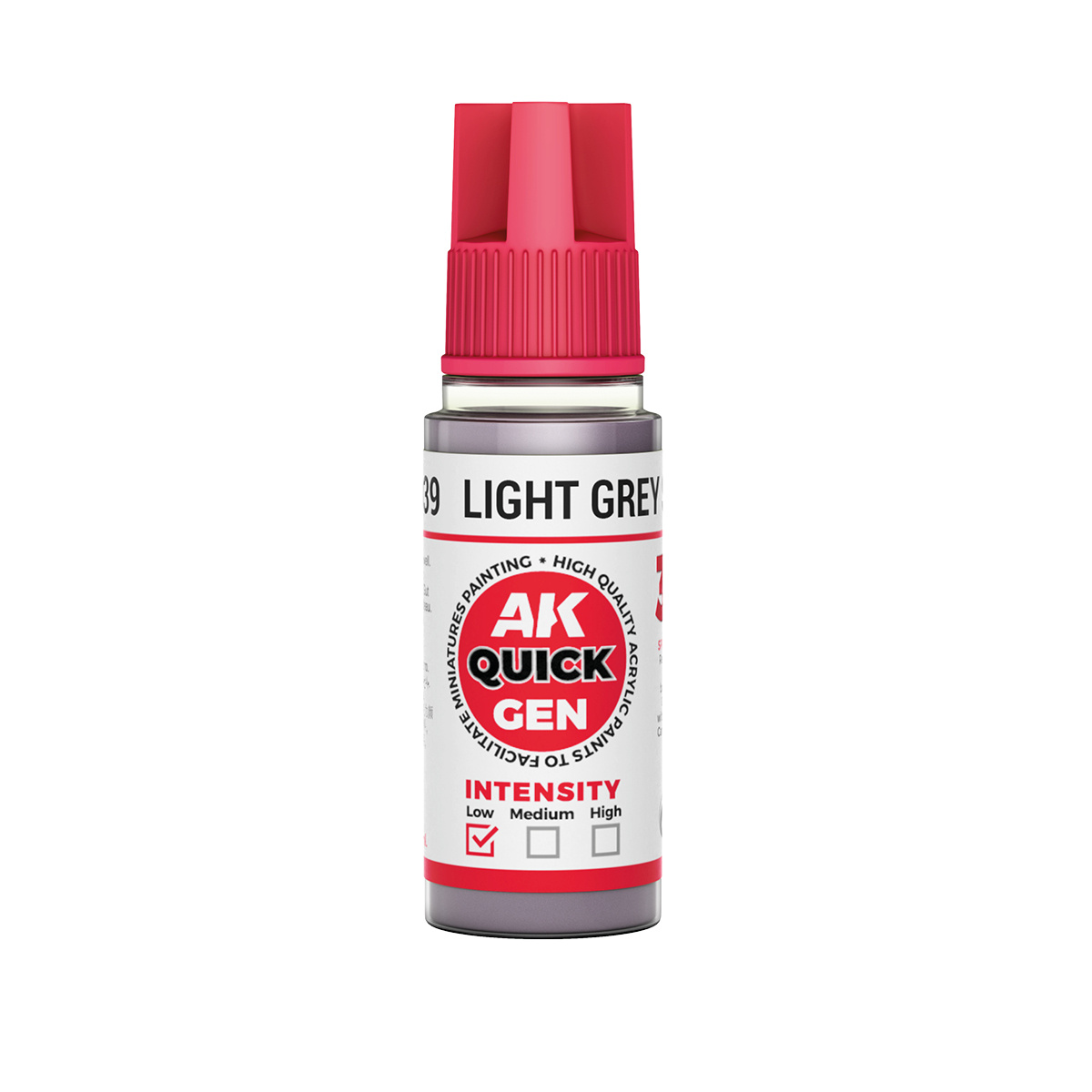 AK17039 AK Interactive Краска акриловая QUICK GEN - Светлая серая тень / LIGHT GREY SHADOW