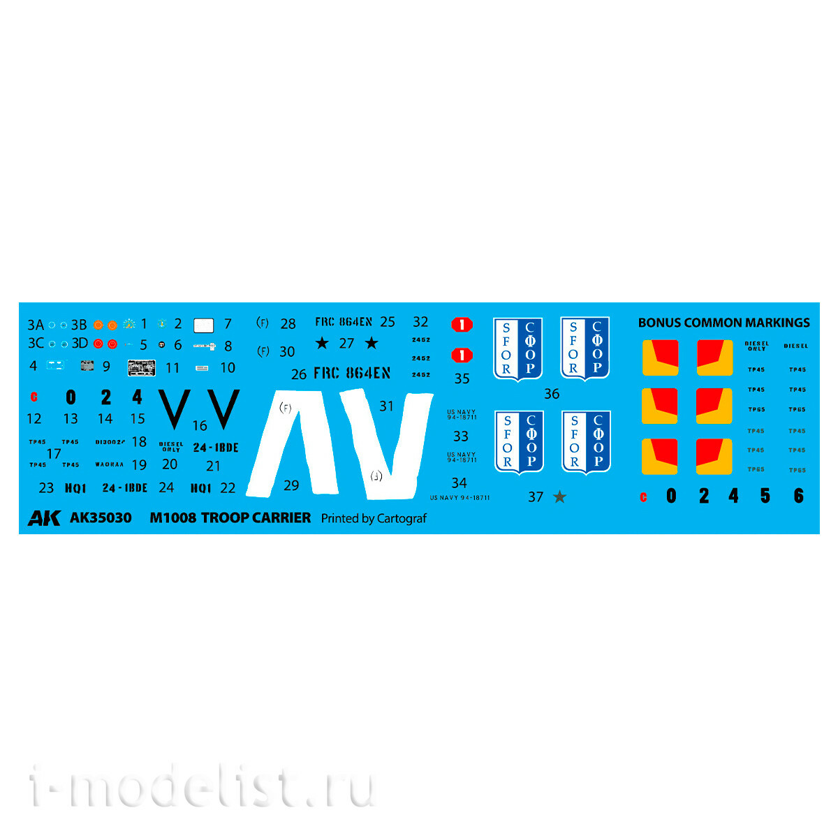 AK35030 AK Interactive 1/35 Бронетранспортер M1008 / M1008 Troop Carrier