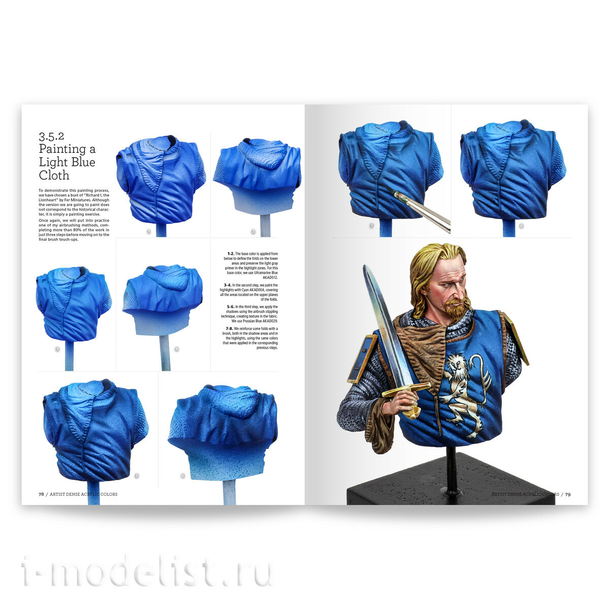 AK130040 AK Interactive Книга Практическое руководство по использованию густых художественных акриловых красок / Artist Dense Acrylic Color – Practical User Guide By Julio Cabos