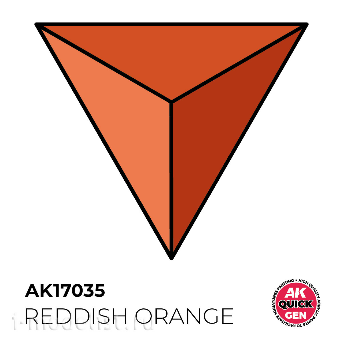 AK17035 AK Interactive Краска акриловая QUICK GEN - Красновато-оранжевый / REDDISH ORANGE