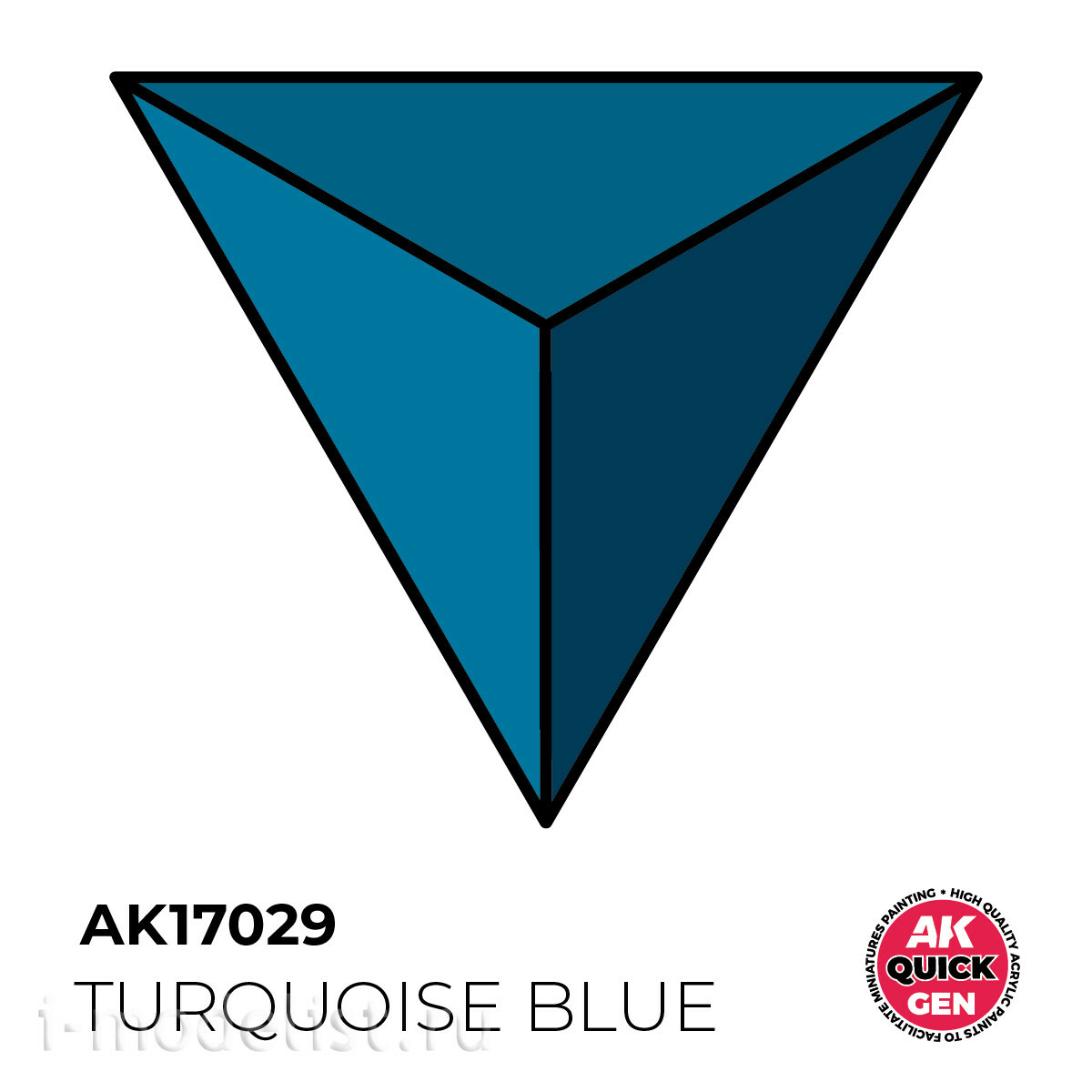 AK17029 AK Interactive Краска акриловая QUICK GEN - Бирюзово-голубой / TURQUOISE BLUE