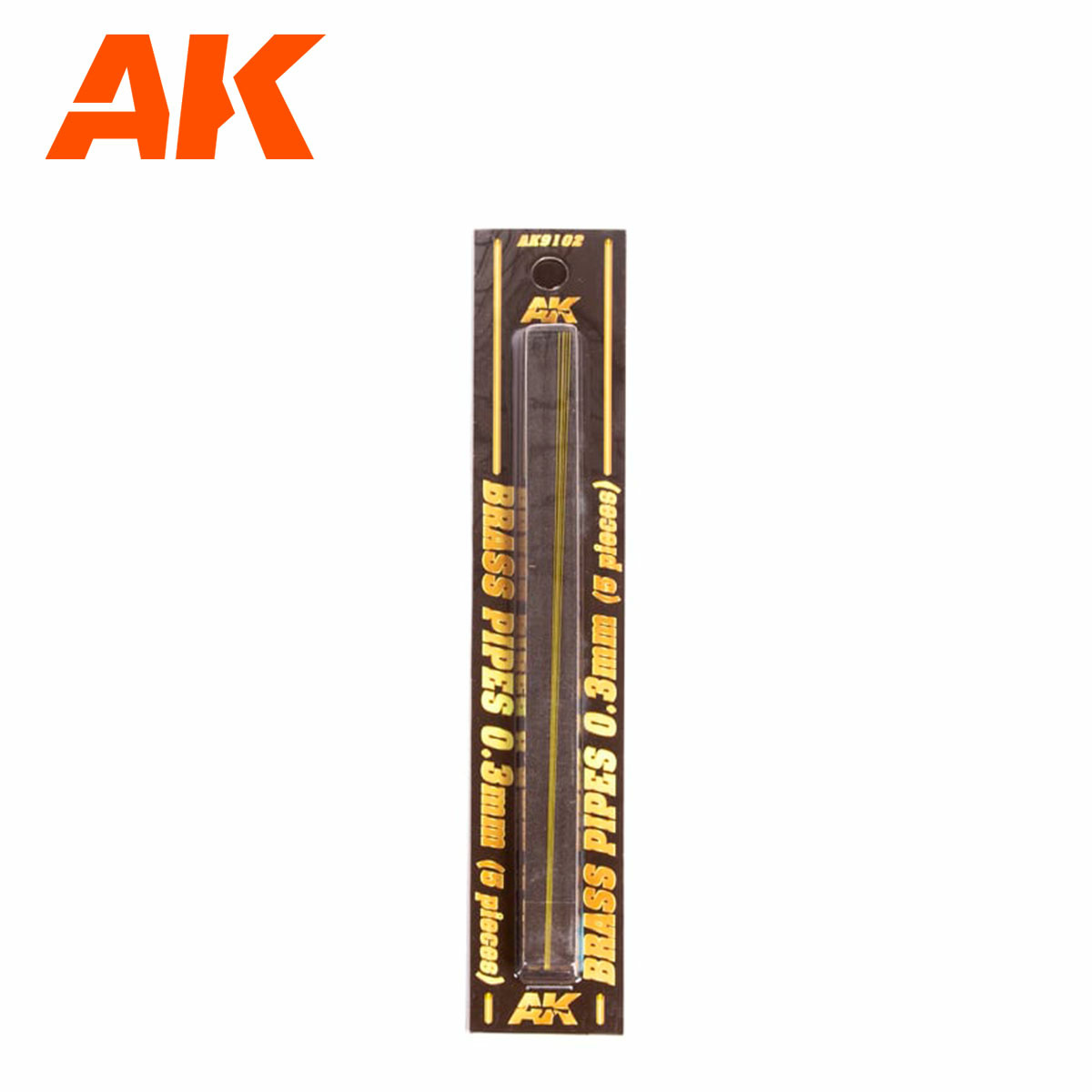 AK9102 AK Interactive Латунные трубки 0,3 мм, 5 шт.