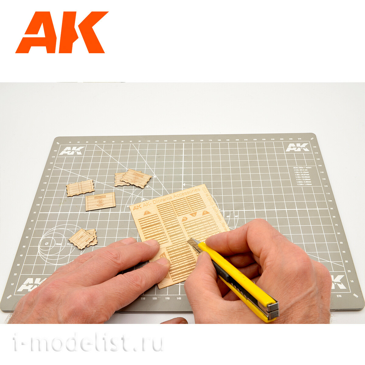 AK8230 AK Interactive 1/35 Деревянные коробки биологической опасности № 004 лазерной резки, 3 шт.