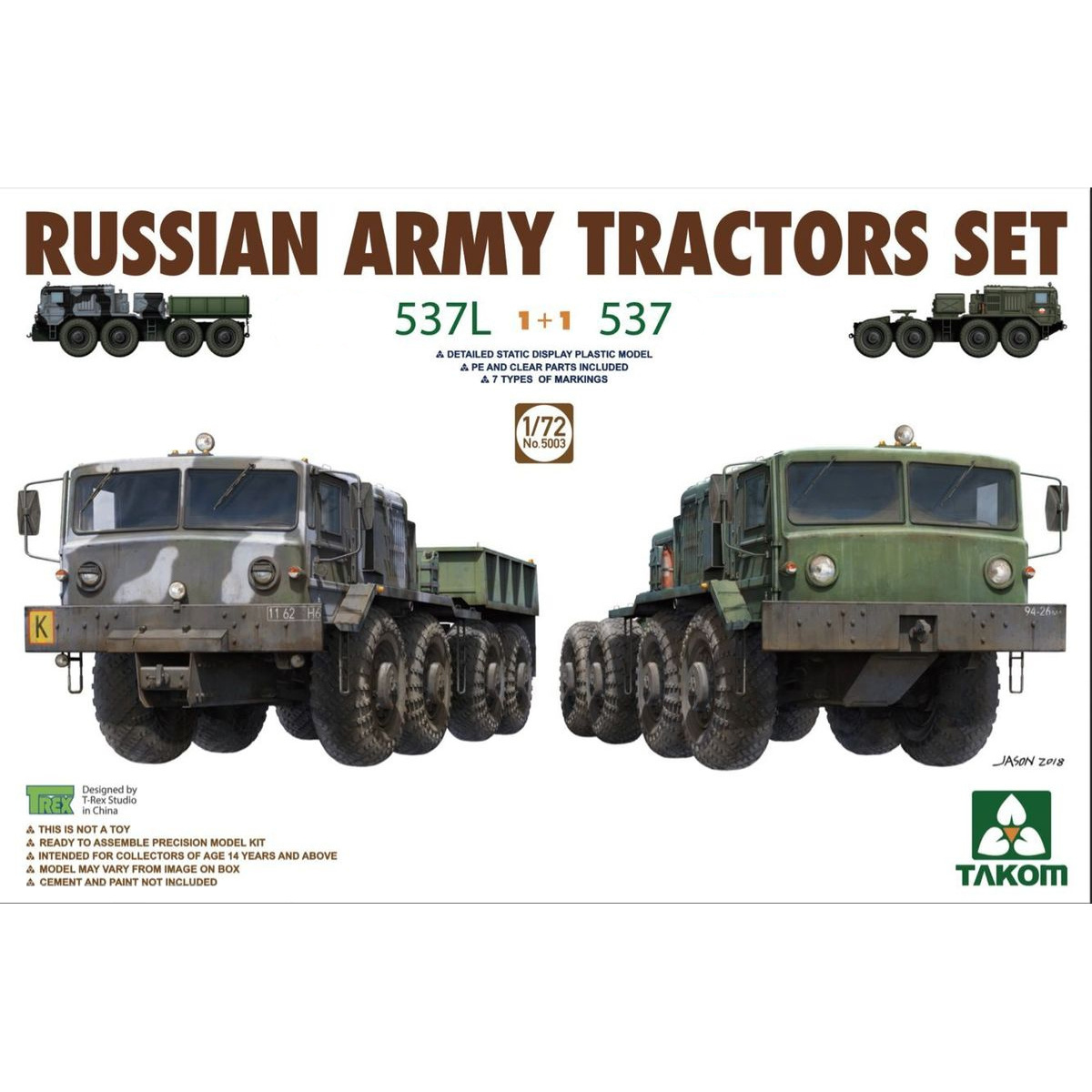 5003 Takom 1/72 Тягачи российской армии K-537L & M-537