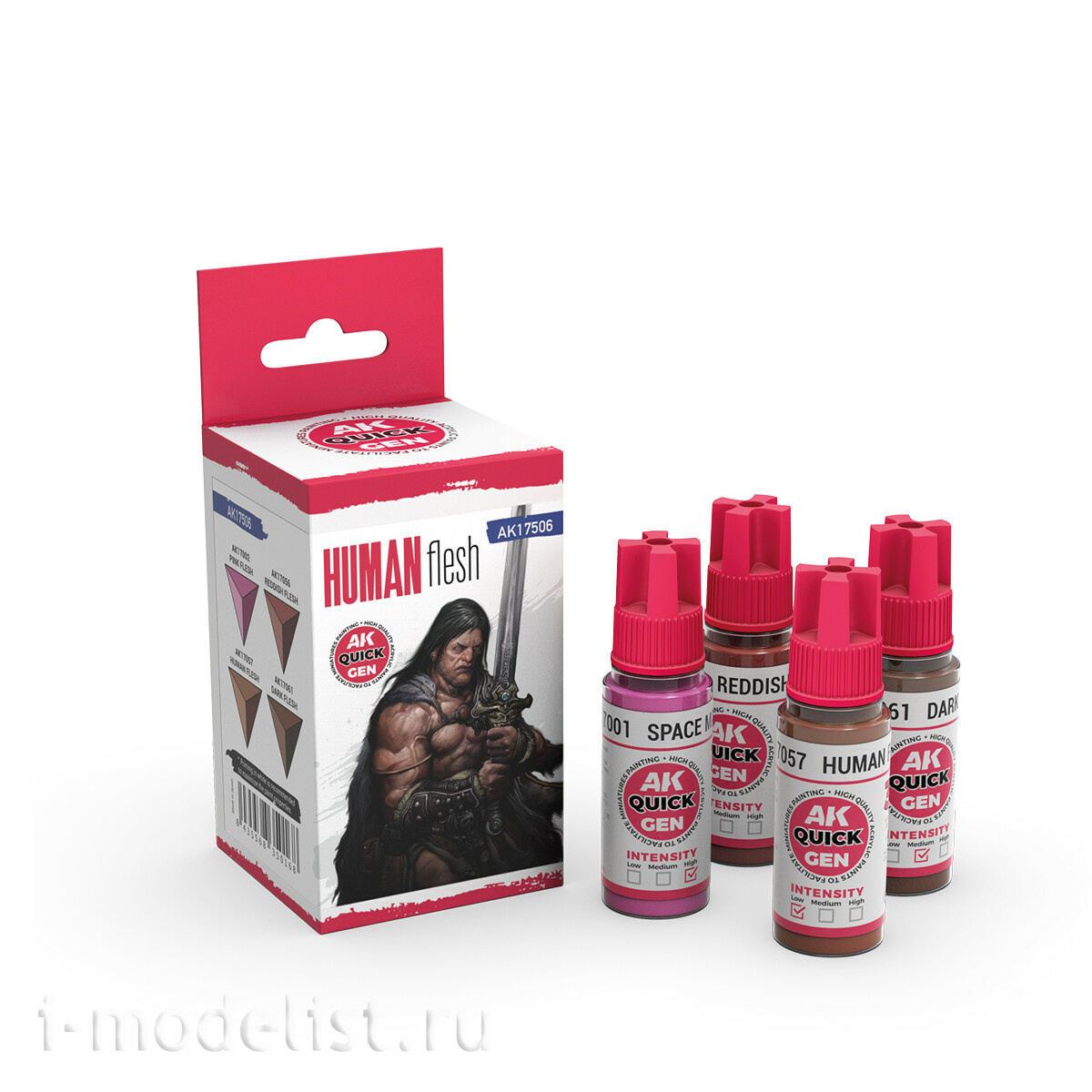 AK17506 AK Interactive Набор красок QUICK GEN - Человеческая плоть / HUMAN FLESH – QUICK GEN SET