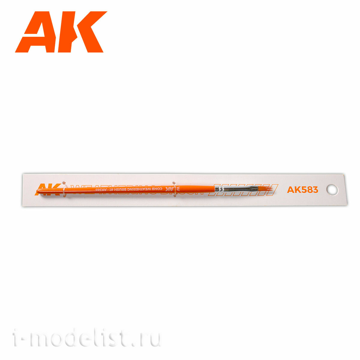 AK583 AK Interactive Кисть для везеринга #1 / COMB WEATHERING BRUSH #1